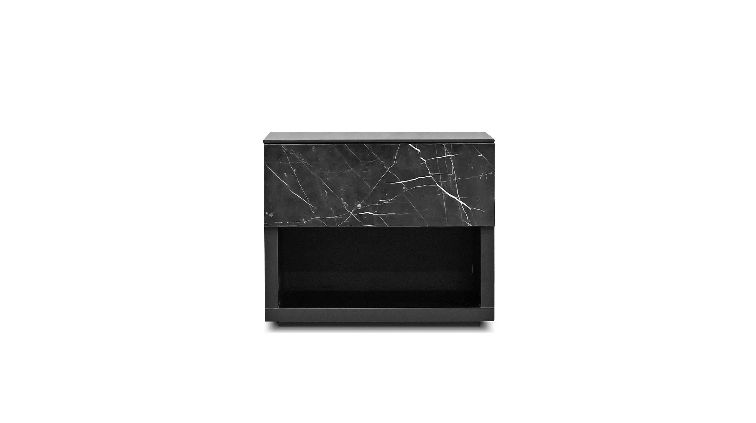 LOFT Night Stand Nero Marquina Marble Drawer - Frankwebs