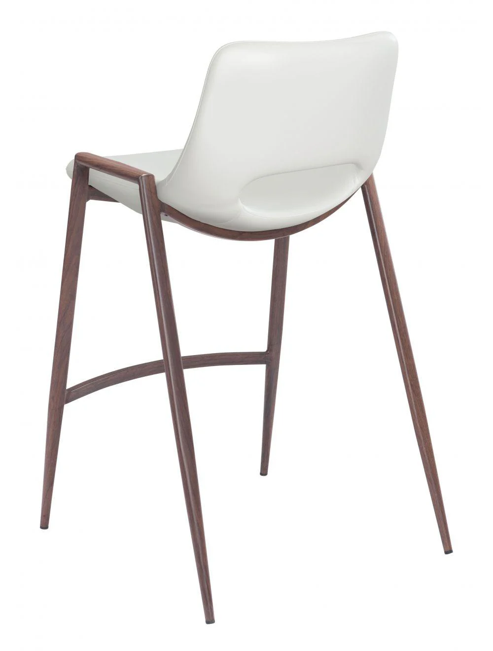 Desi Counter Chair (Set of 2) White & Walnut - Frankwebs