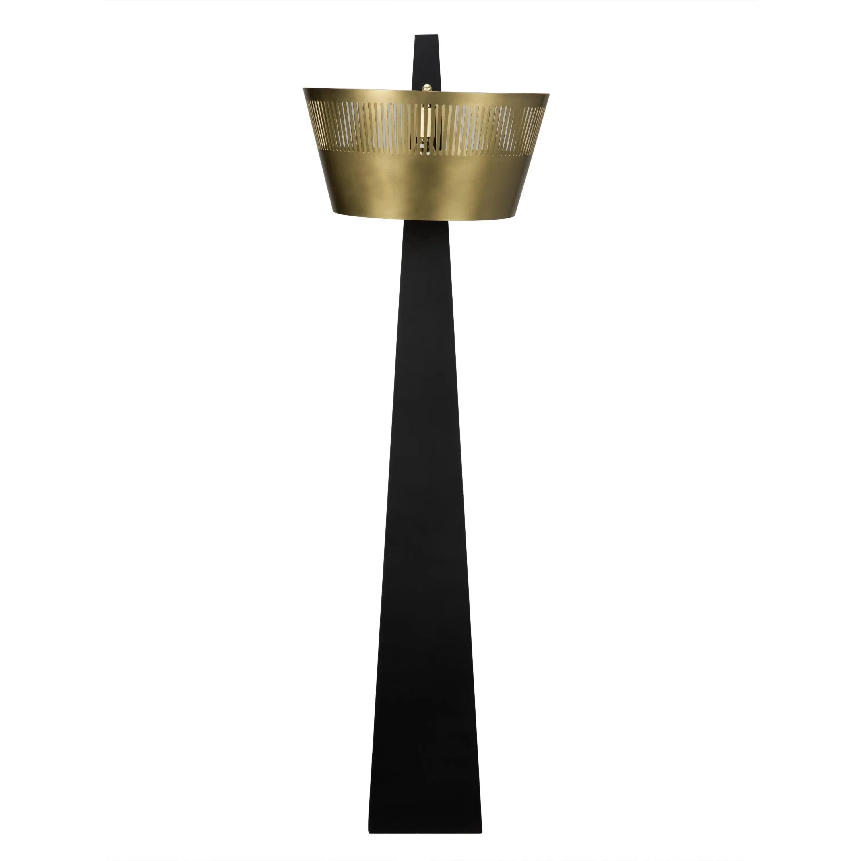 Claudius Floor Lamp, Black of Brass Finished Steel - Frankwebs