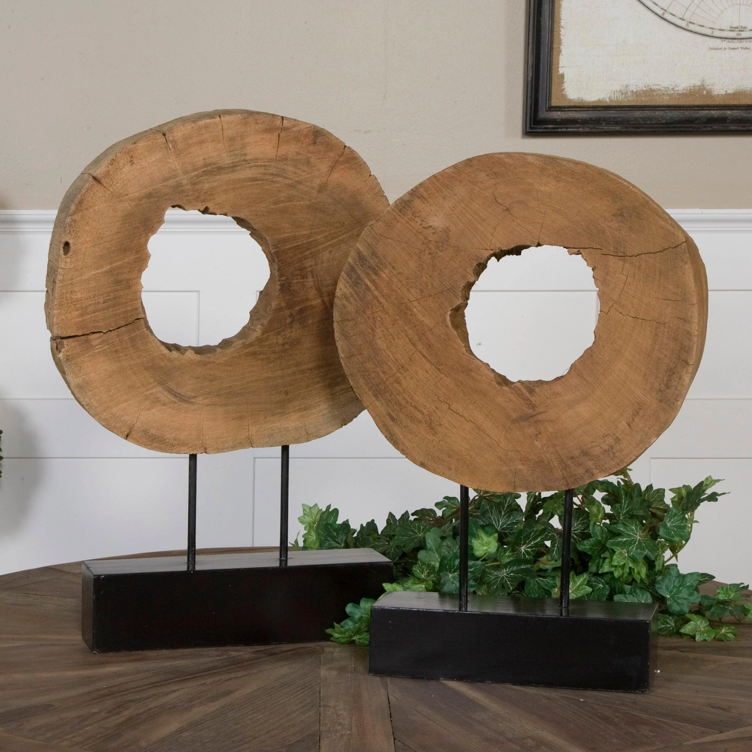 ASHLEA WOODEN SCULPTURES SET OF 2 - Frankwebs
