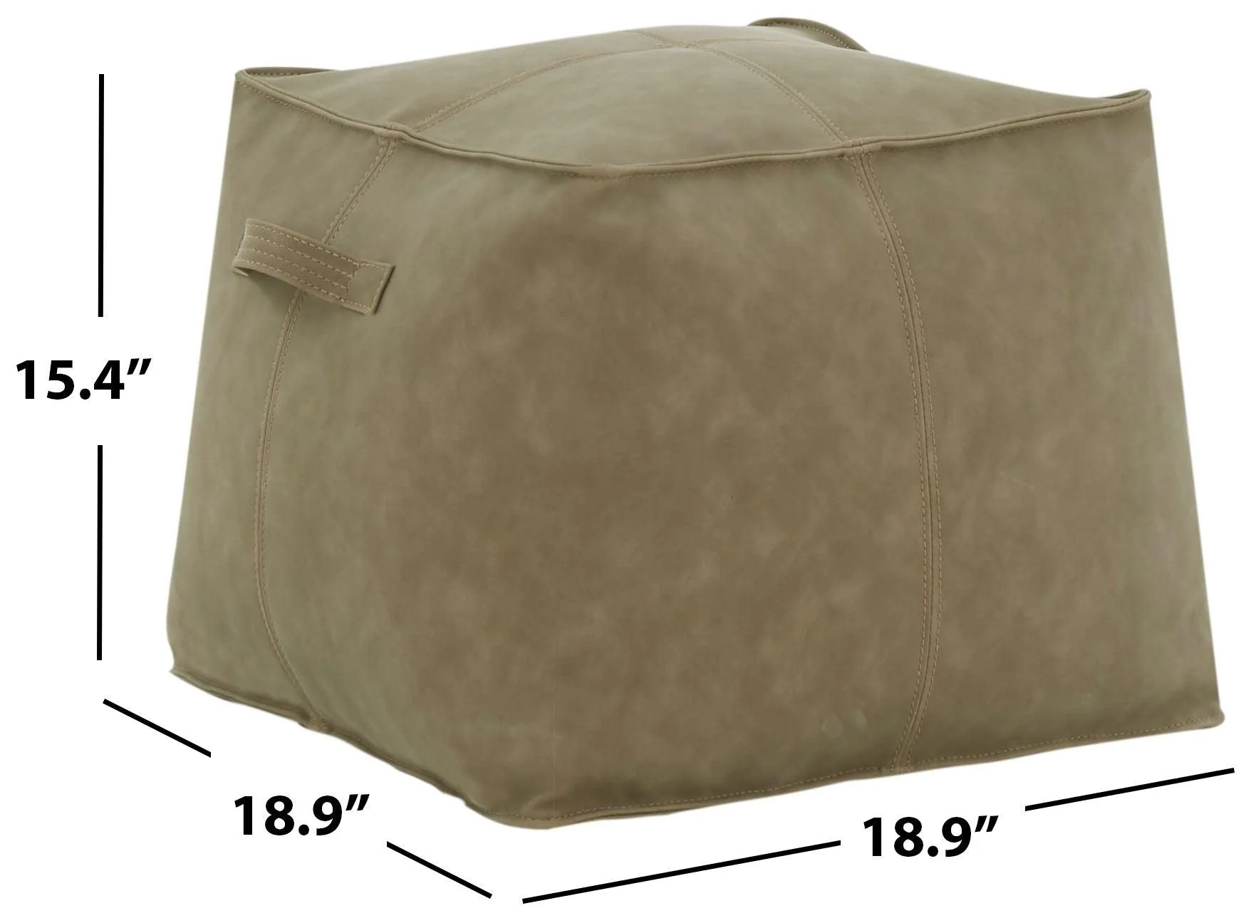 PABLO VEGAN LEATHER POUF - Frankwebs