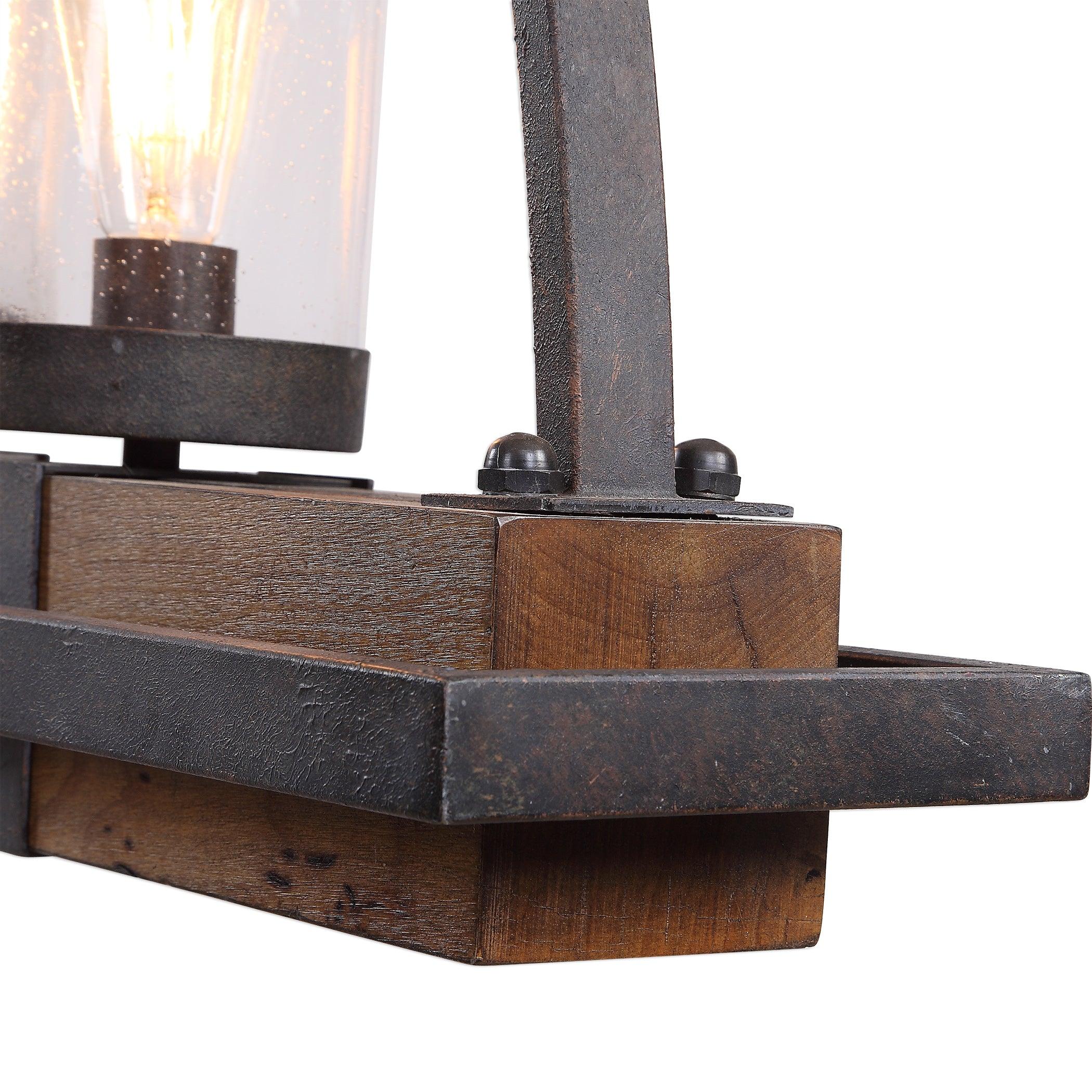 ATWOOD 5 LIGHT RUSTIC LINEAR CHANDELIER - Frankwebs