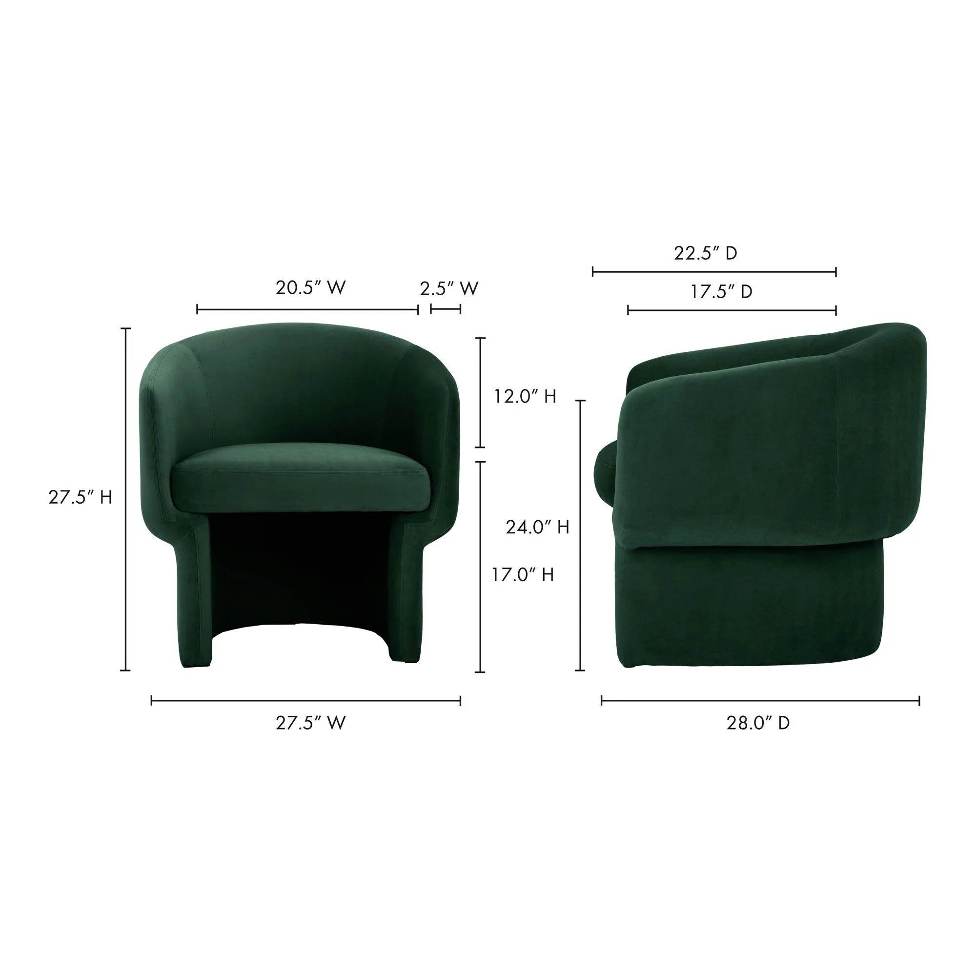Franco Chair Dark Green - Frankwebs