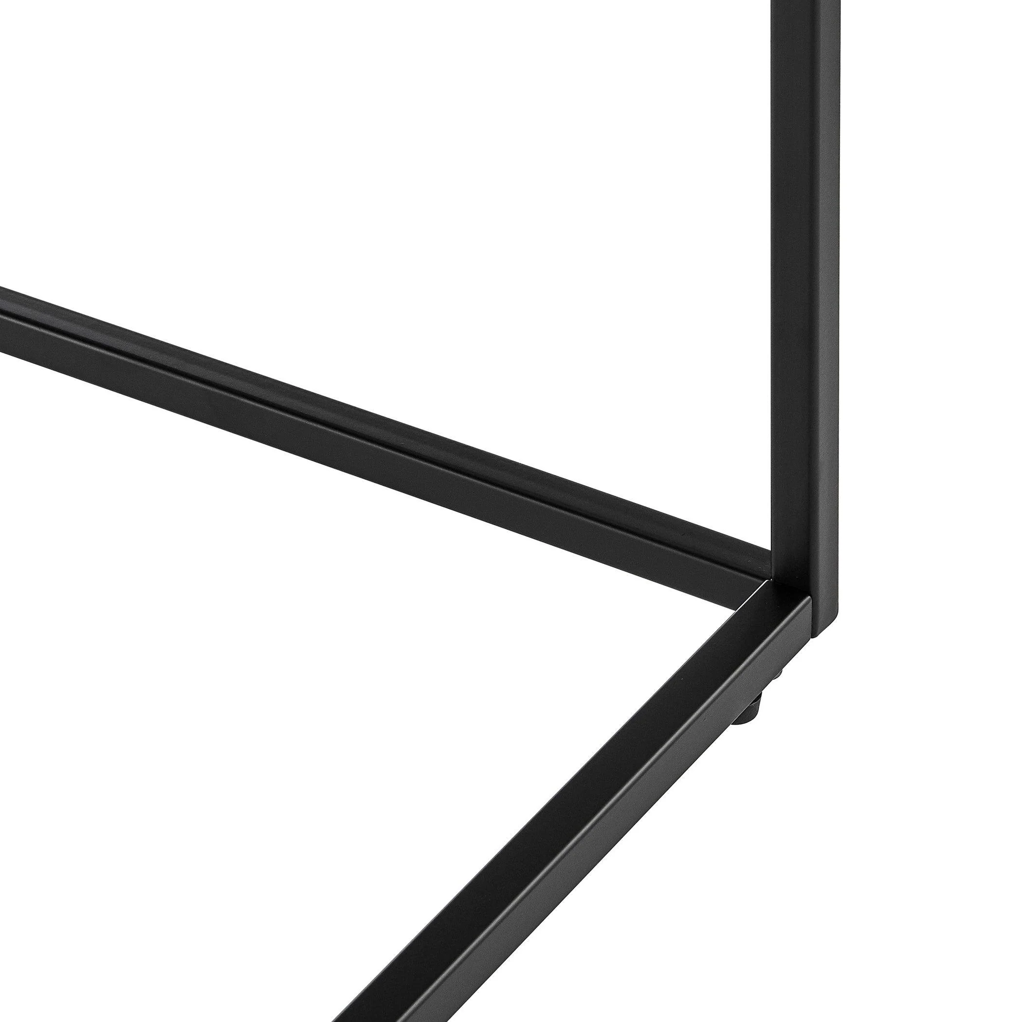 TERESA RECTANGLE COFFEE TABLE IN HIGH GLOSS BLACK WITH MATTE BLACK BASE - Frankwebs