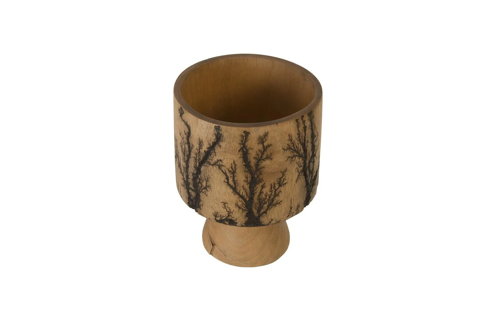 Lightning Vase, Mango Wood, Cup Shape - Frankwebs