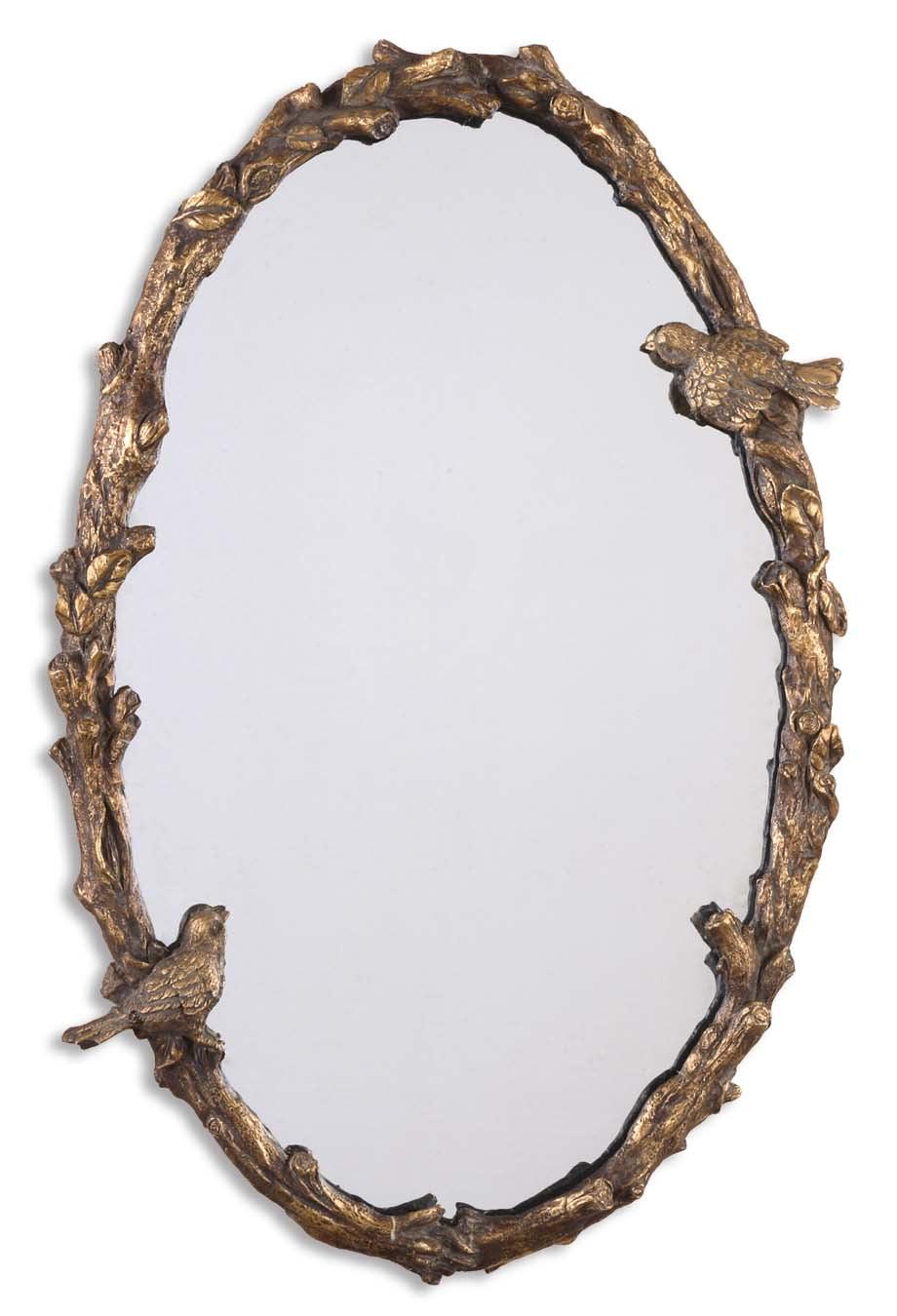 PAZA OVAL VINE GOLD MIRROR - Frankwebs