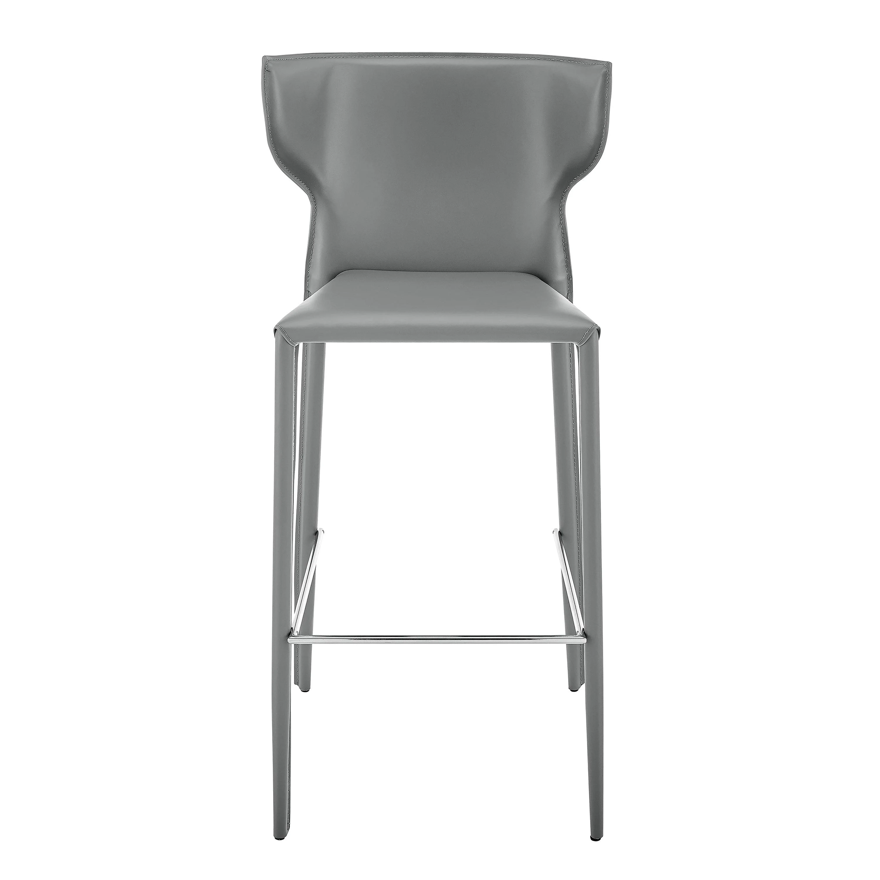 Divinia Bar Stool in Gray - Set of 2 - Frankwebs
