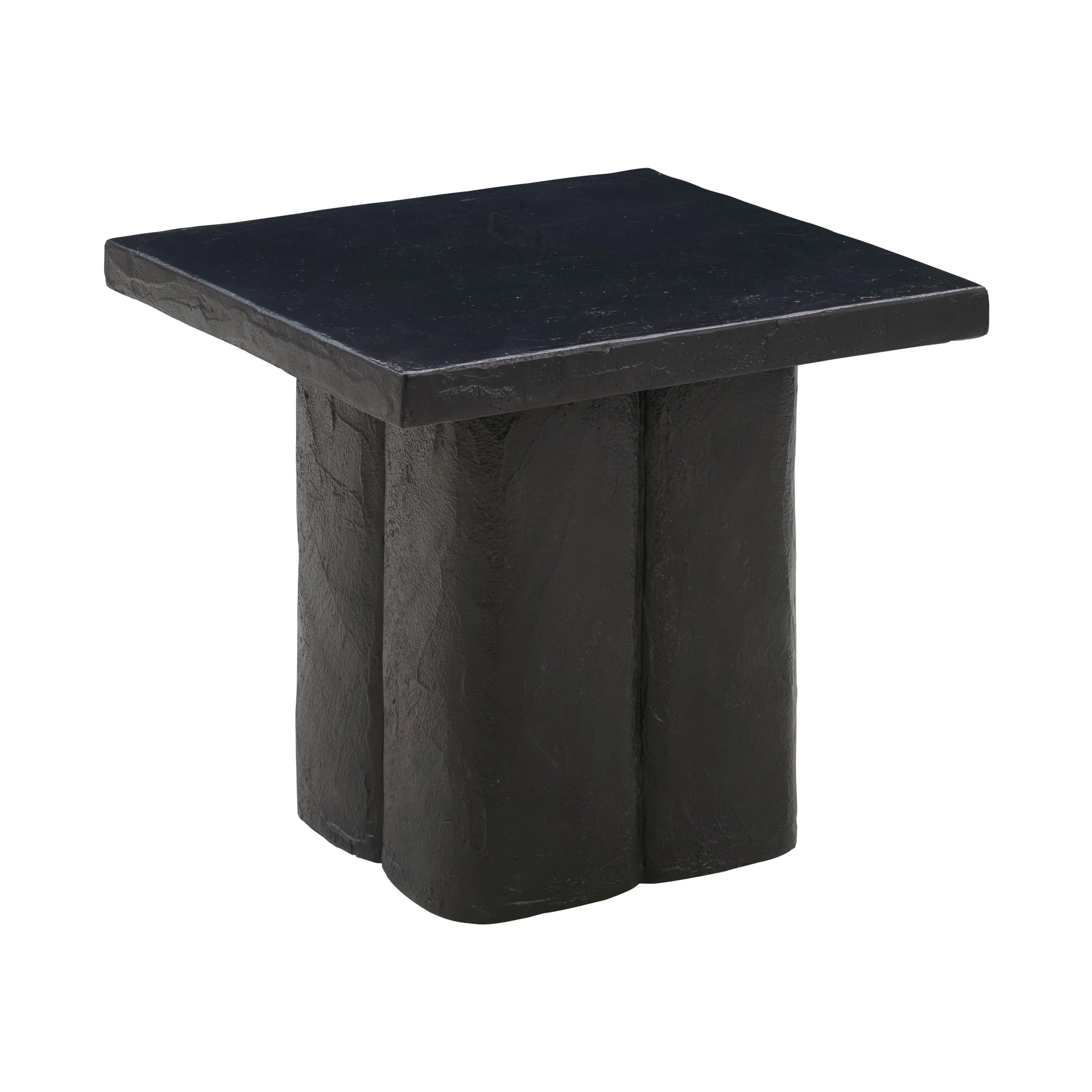 Kayla Black Concrete Side Table - Frankwebs