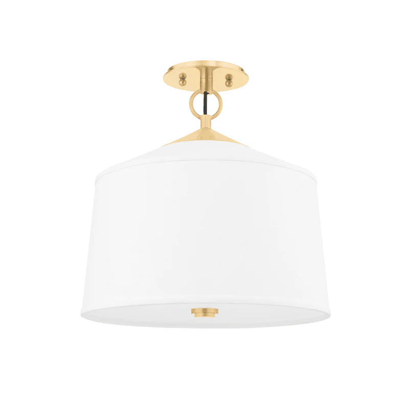WHITE PLAINS 1 LIGHT SEMI FLUSH MOUNT - Frankwebs