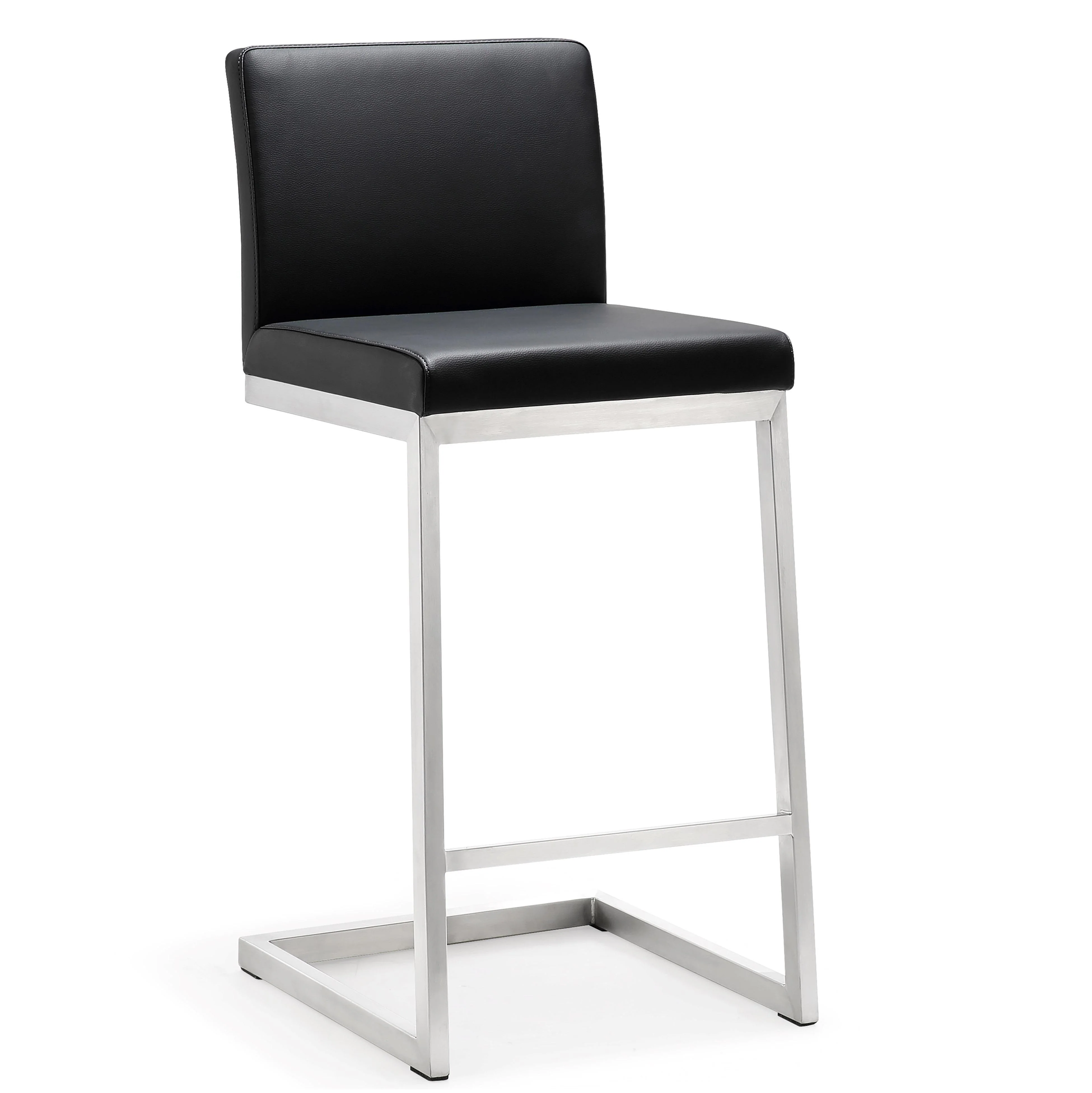Parma Black Stainless Steel Counter Stool - Set of 2 - Frankwebs