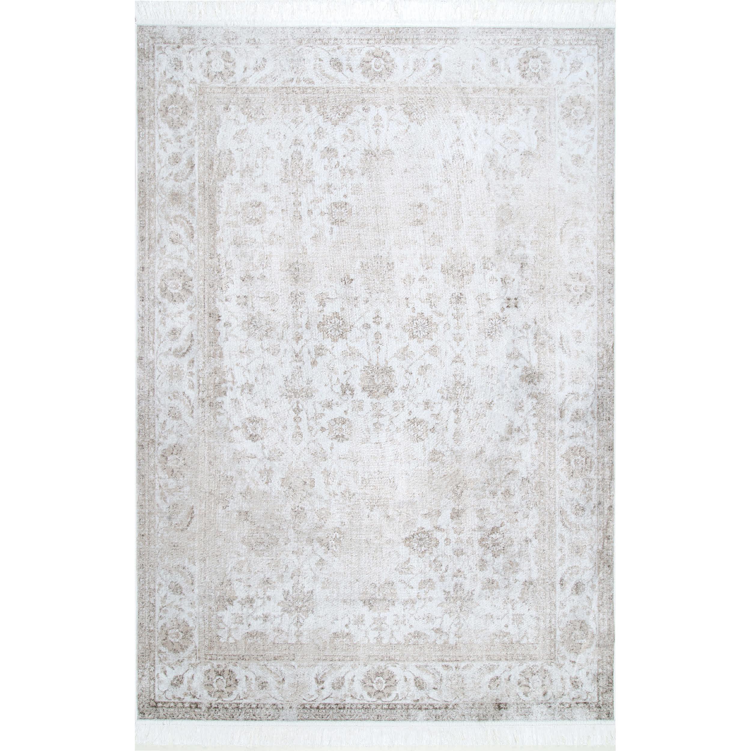 Vintage Floral Elyse Fringe Rug Area Rug - Frankwebs