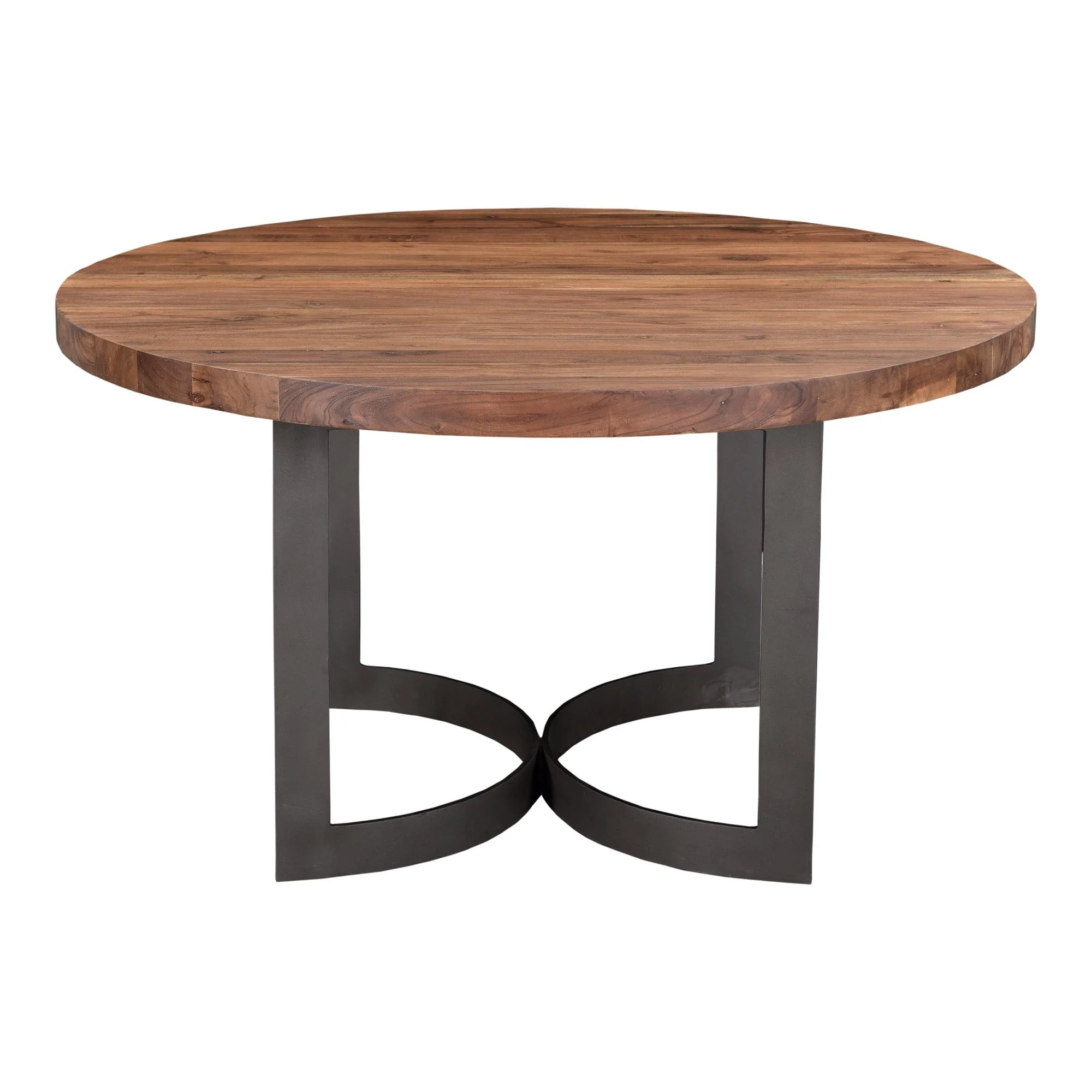 Bent Round Dining Table 54In Smoked - Frankwebs