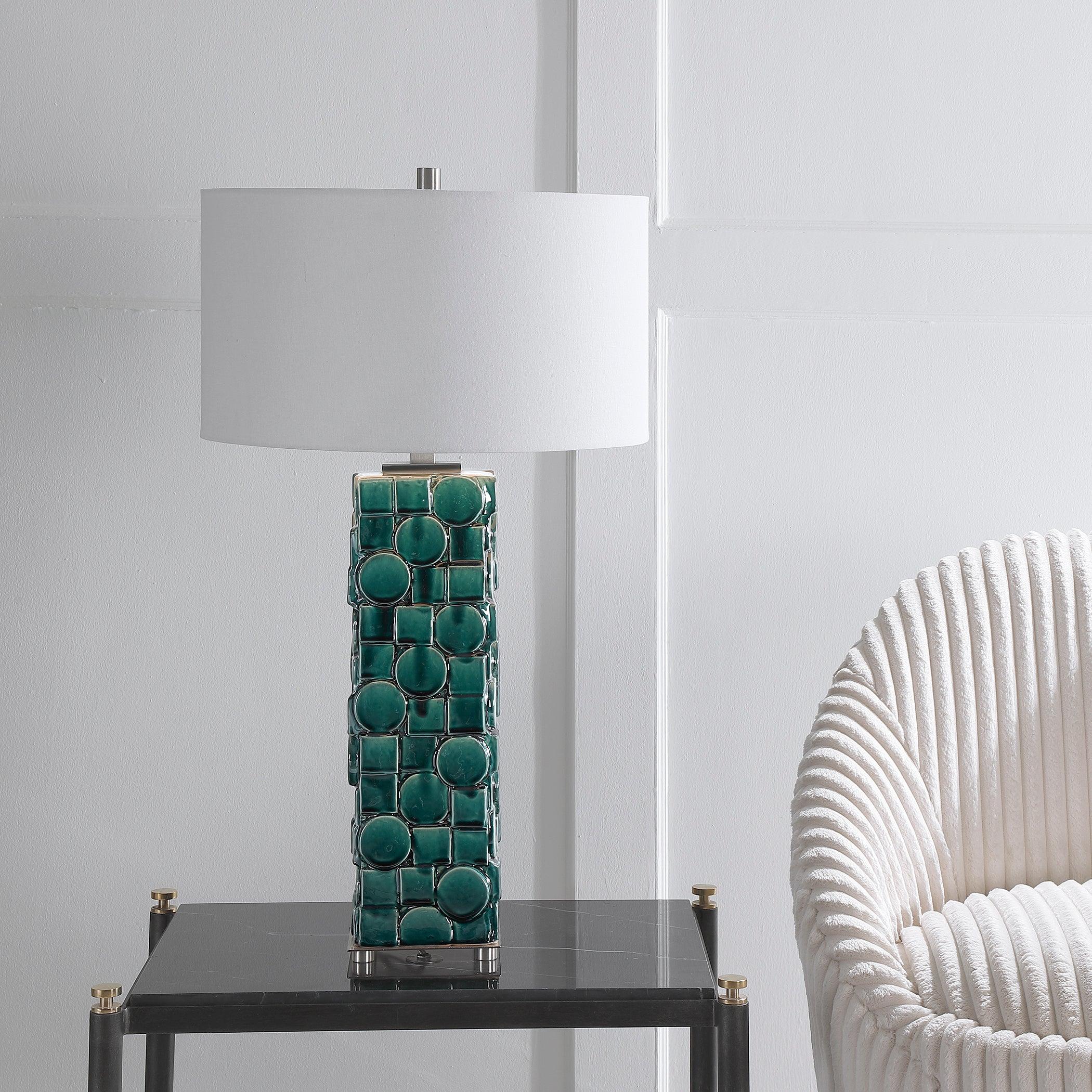 GEOMETRY GREEN TABLE LAMP - Frankwebs