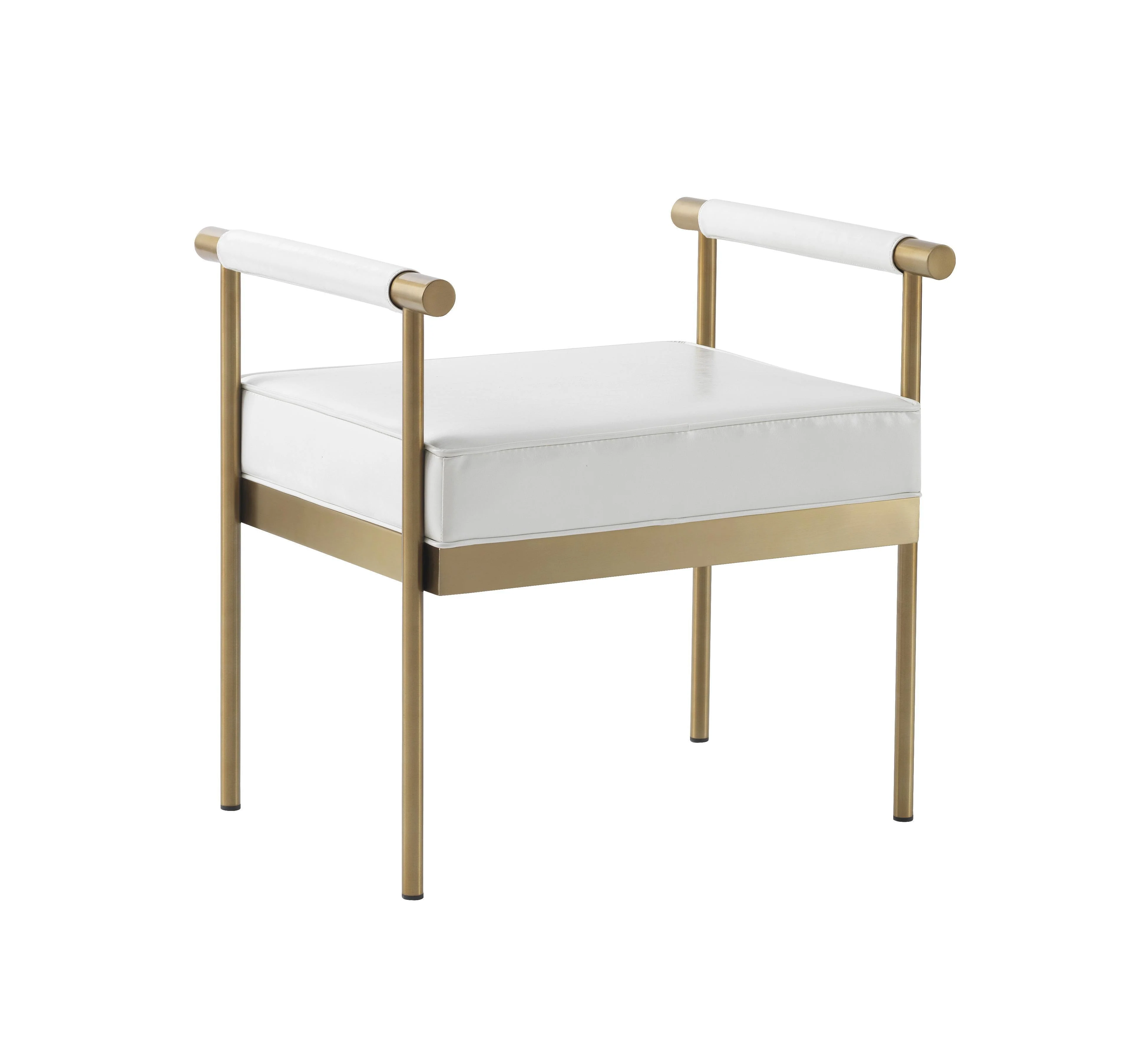 Diva White Vegan Leather Bench - Frankwebs