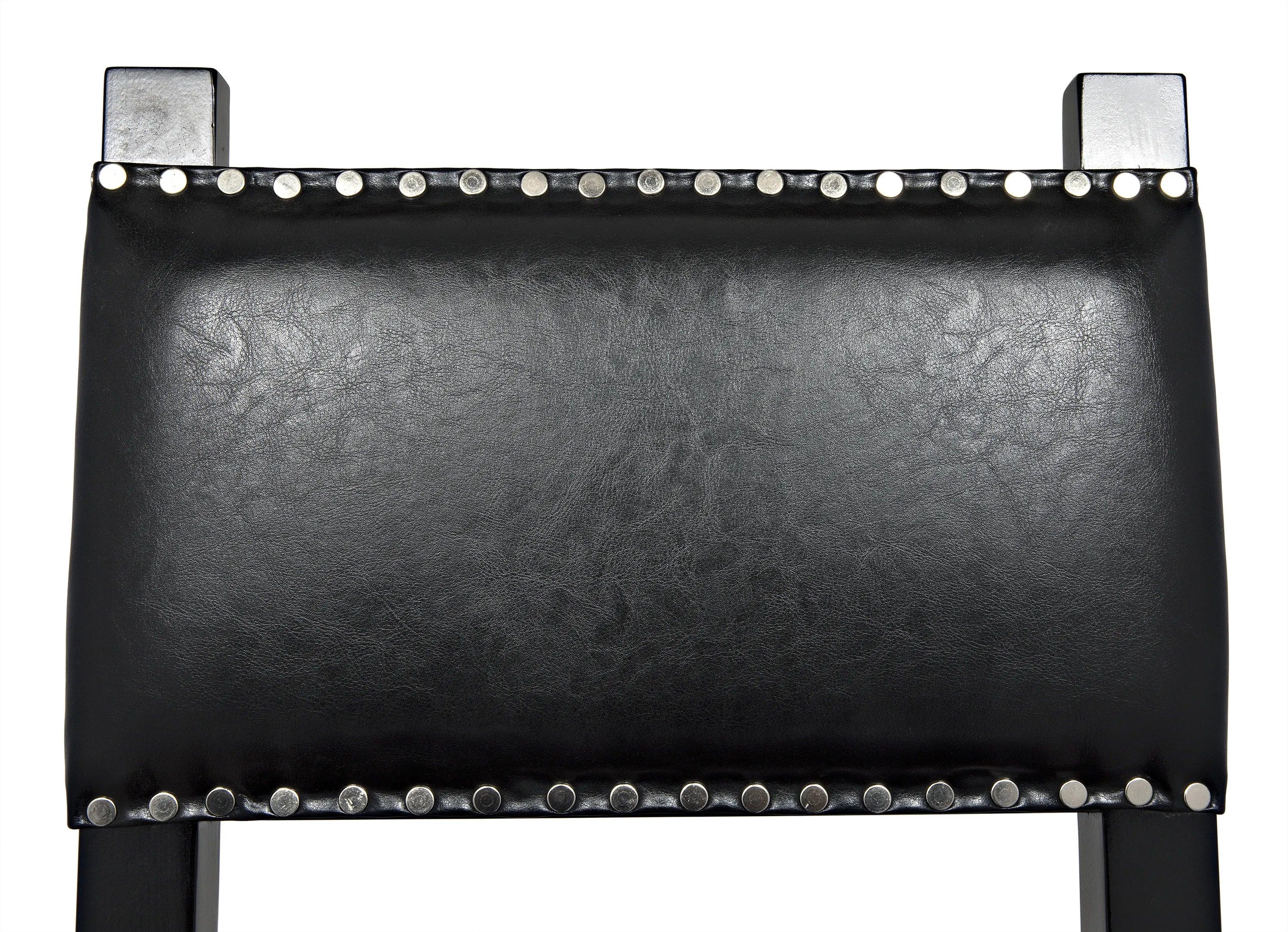 Kerouac Chair with Leather, Distressed Black - Frankwebs