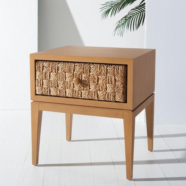 ARMAND WOVEN WOOD NIGHTSTAND - Frankwebs