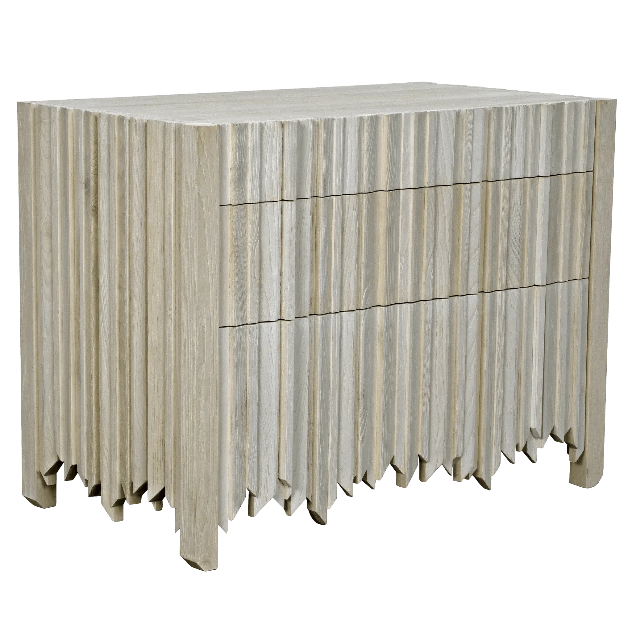 Desdemona 3 Drawer Chest, Bleached Elm - Frankwebs