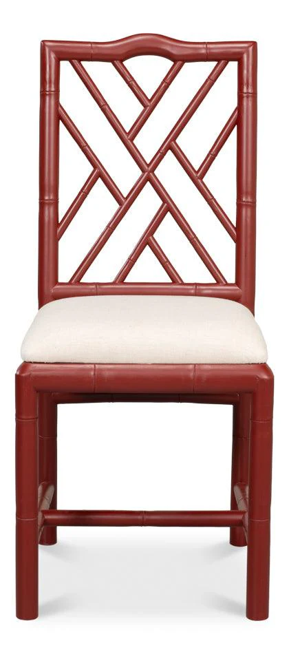 Brighton Bamboo Side Chair - Red - Set of 2 - Frankwebs