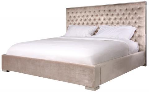 CHESTER TUFTED VELVET KING BED - Frankwebs