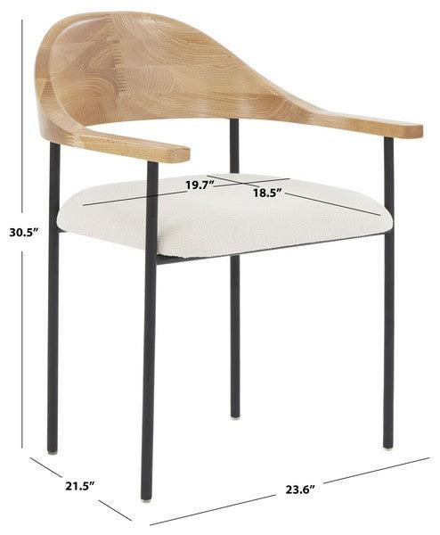 DENVER METAL FRAME AND BOUCLE DINING CHAIR - Frankwebs