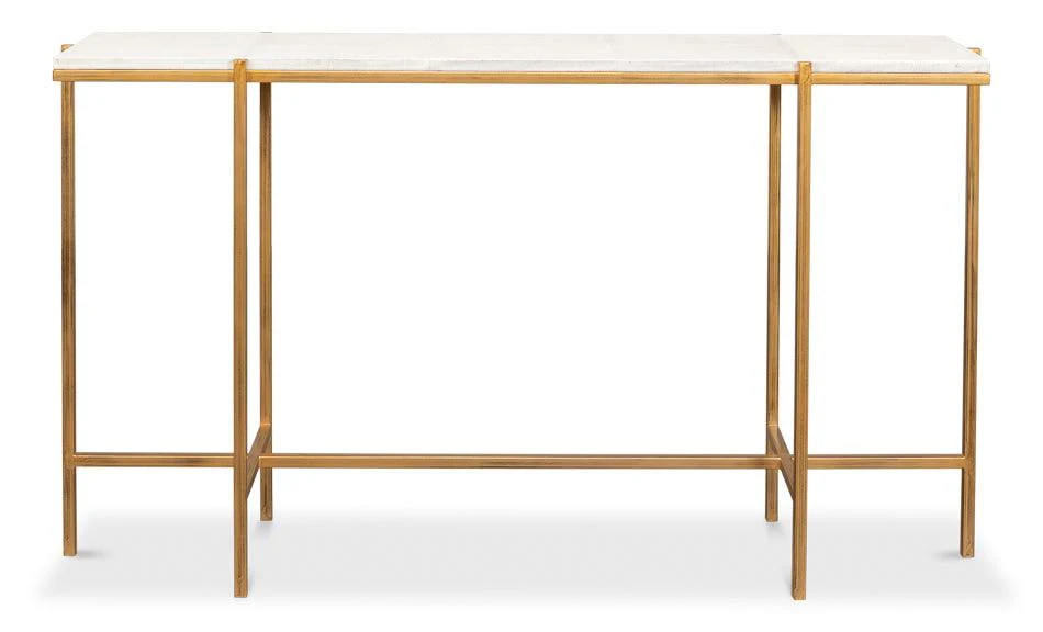 Shagreen Console Table - Osprey White - Frankwebs