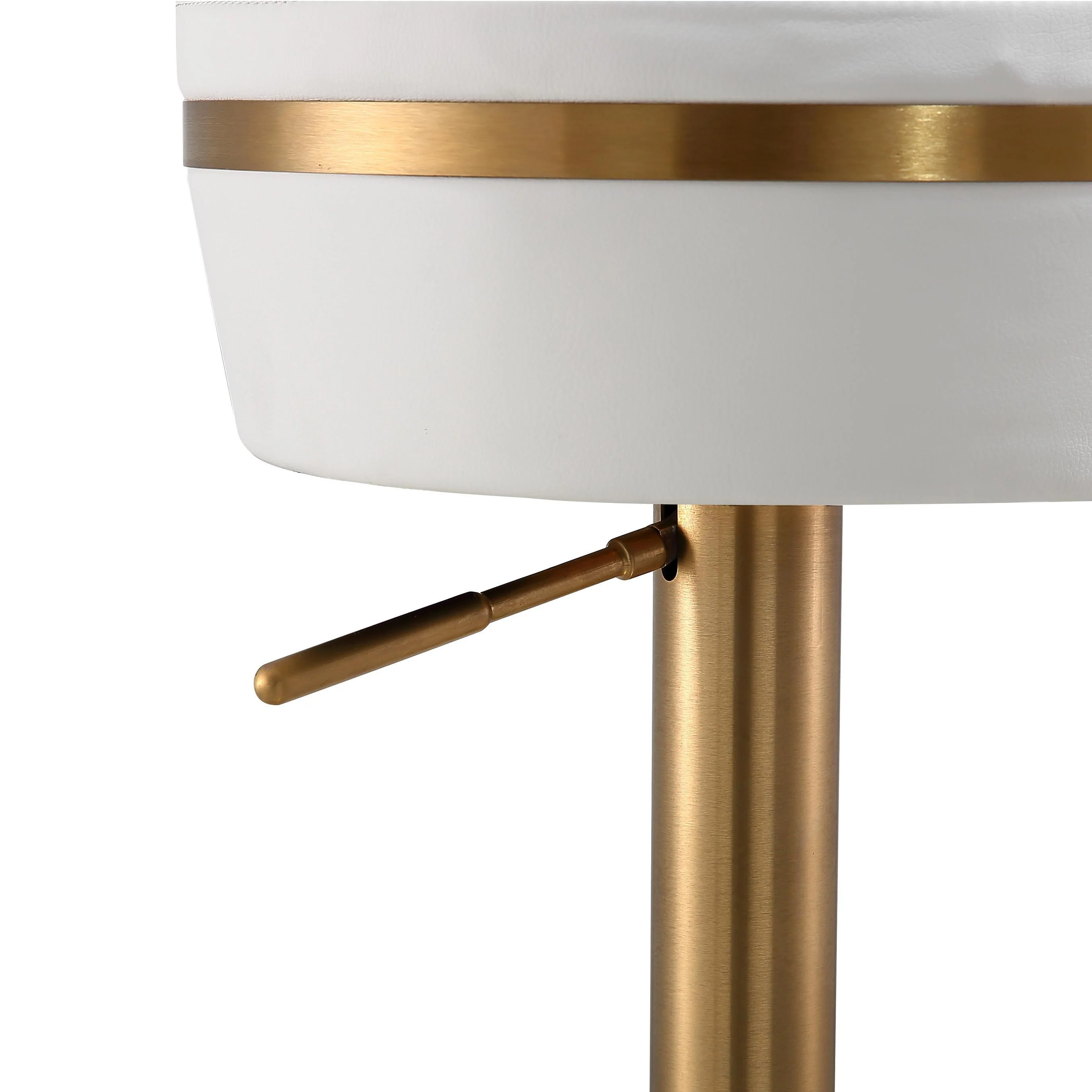 Astro White and Gold Adjustable Stool - Frankwebs