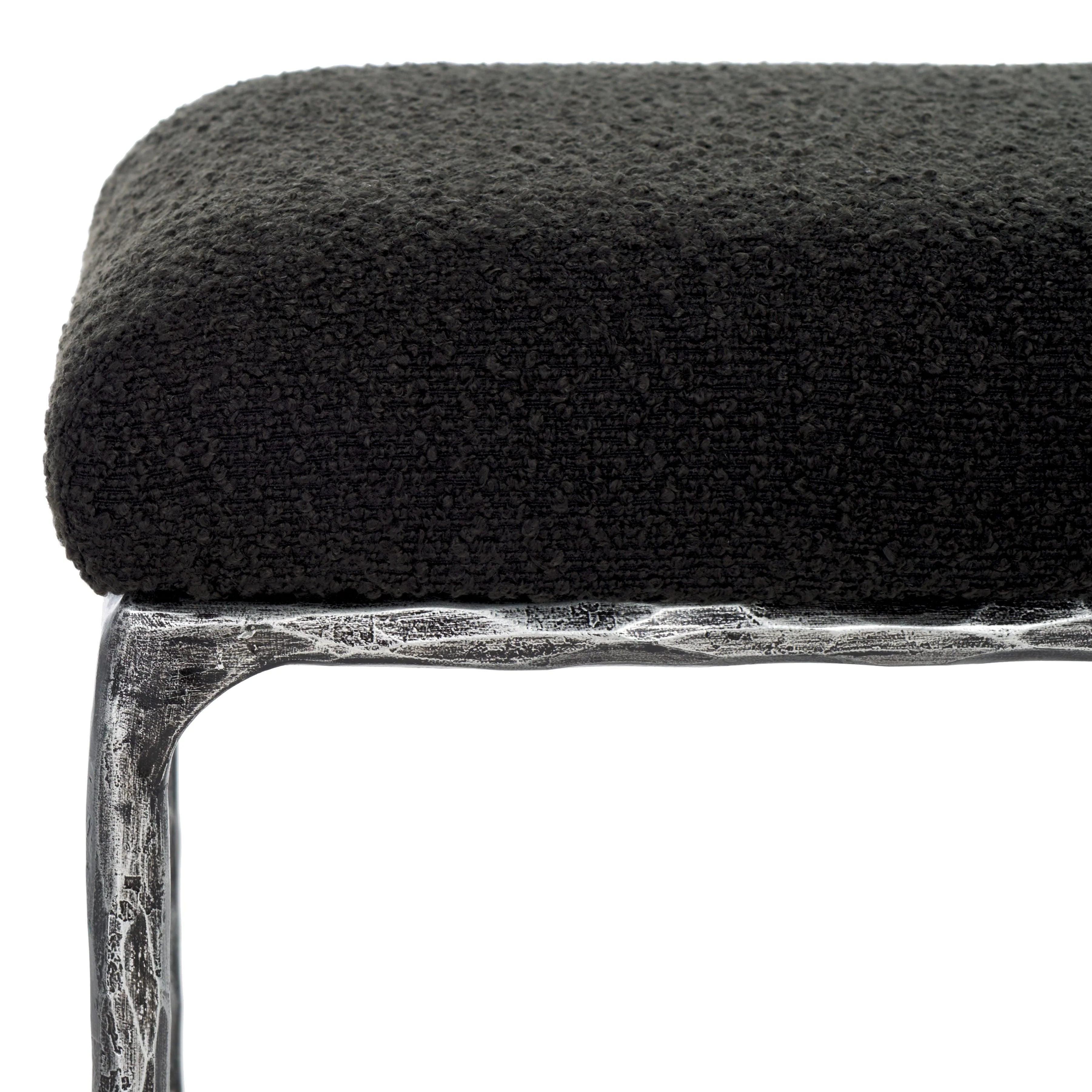 MANDY BOUCLE AND METAL OTTOMAN - Frankwebs