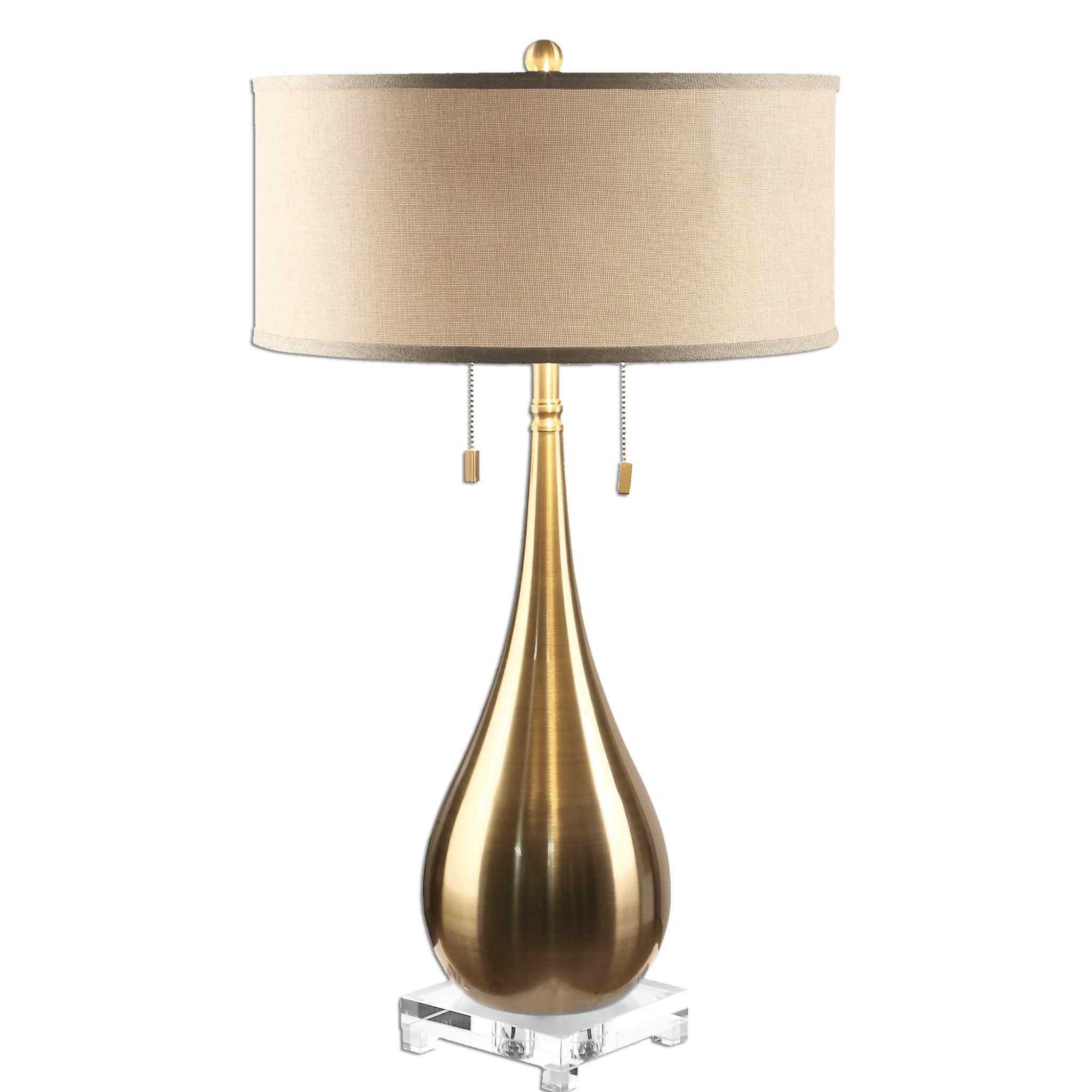 Lagrima Brushed Brass Lamp - Frankwebs