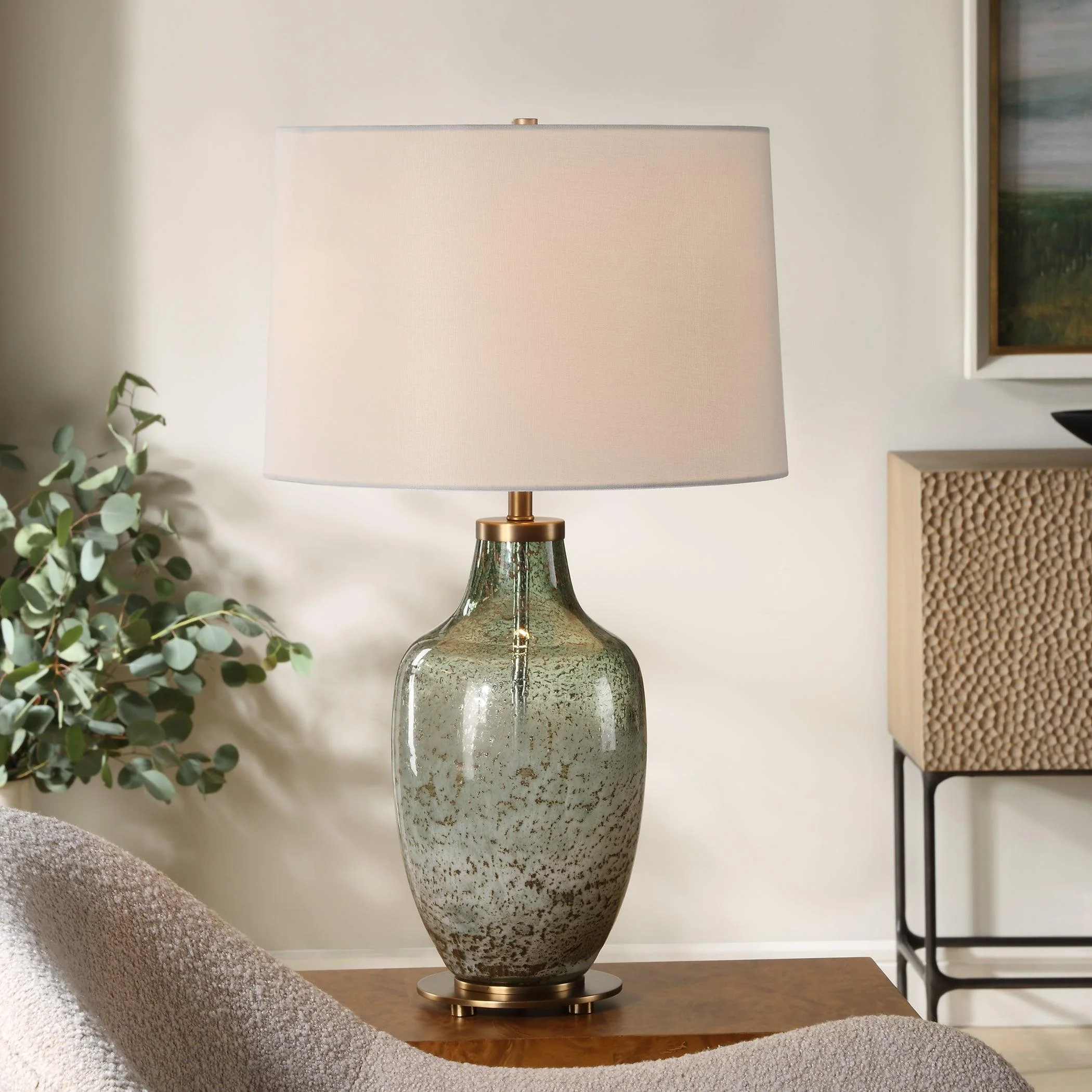 Chianti Olive Glass Table Lamp - Frankwebs
