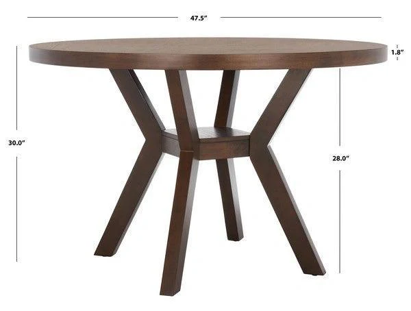 LUIS ROUND WOOD DINING TABLE - Frankwebs