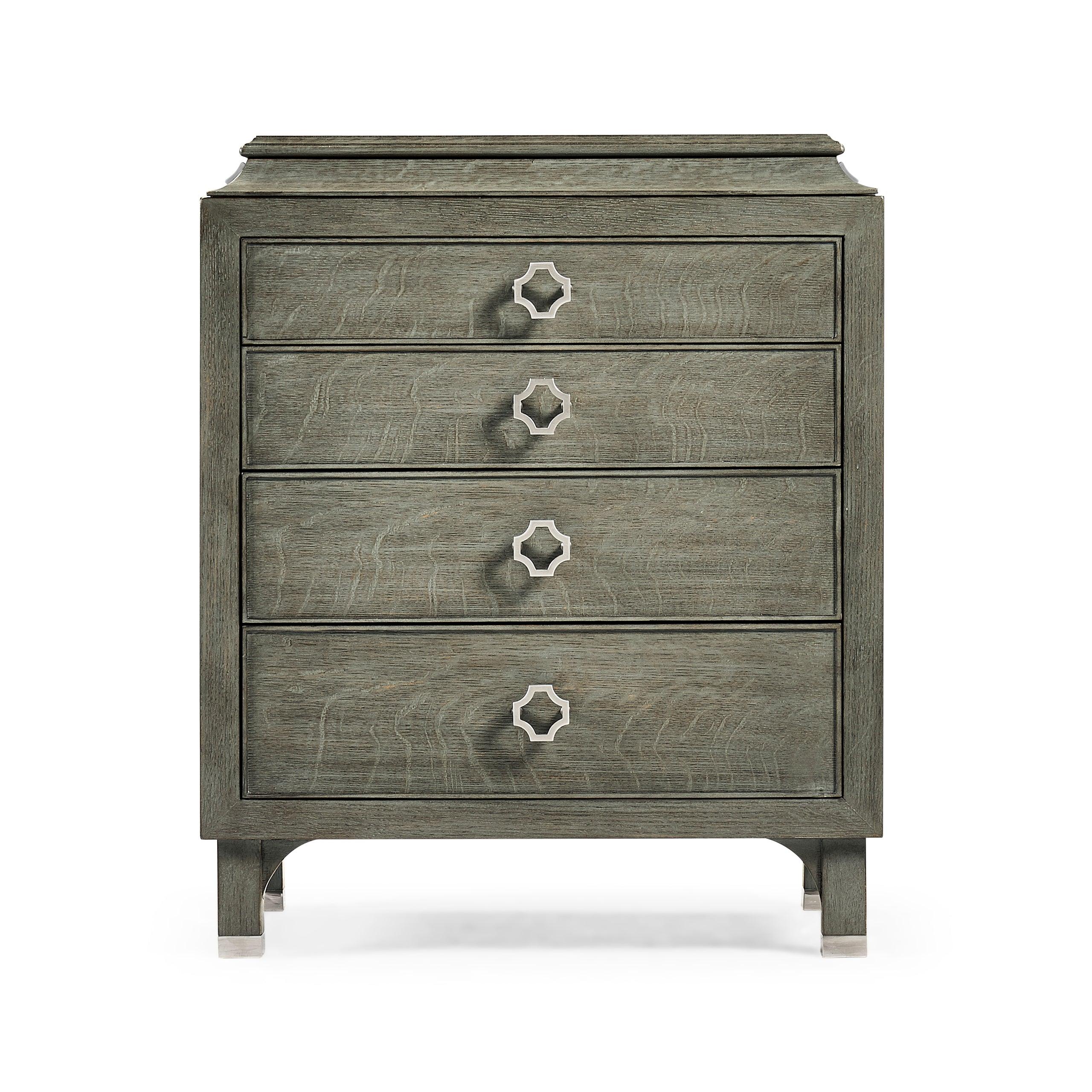 Modern Accents Small Pewter Oak Chest of Drawers - Frankwebs