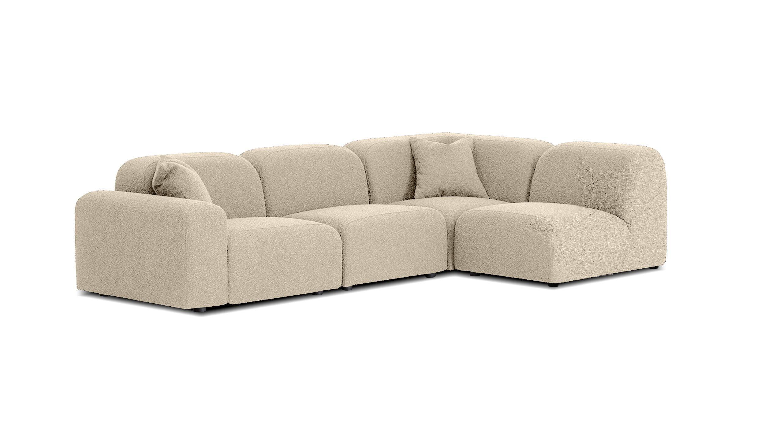 ARCOS Sectional 4 Piece (Chair LAF+ 2x Armless+ Corner) - Frankwebs