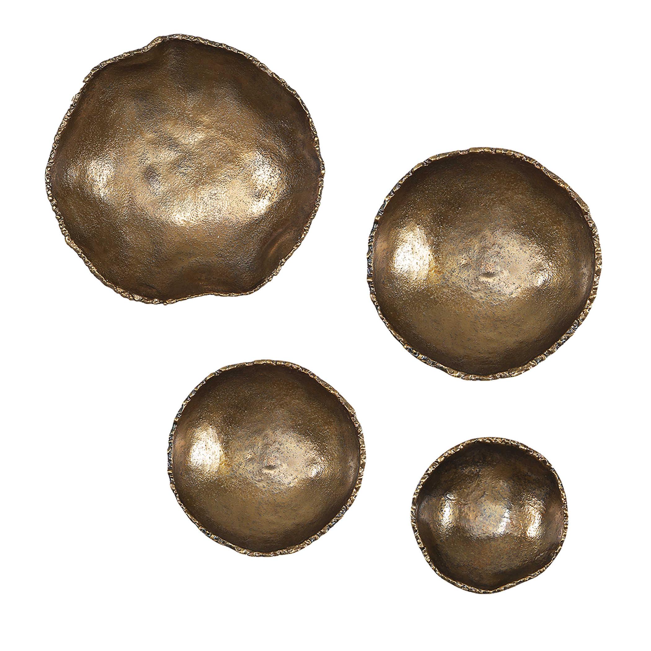 Lucky Coins Brass Wall Bowls, S/4 - Frankwebs