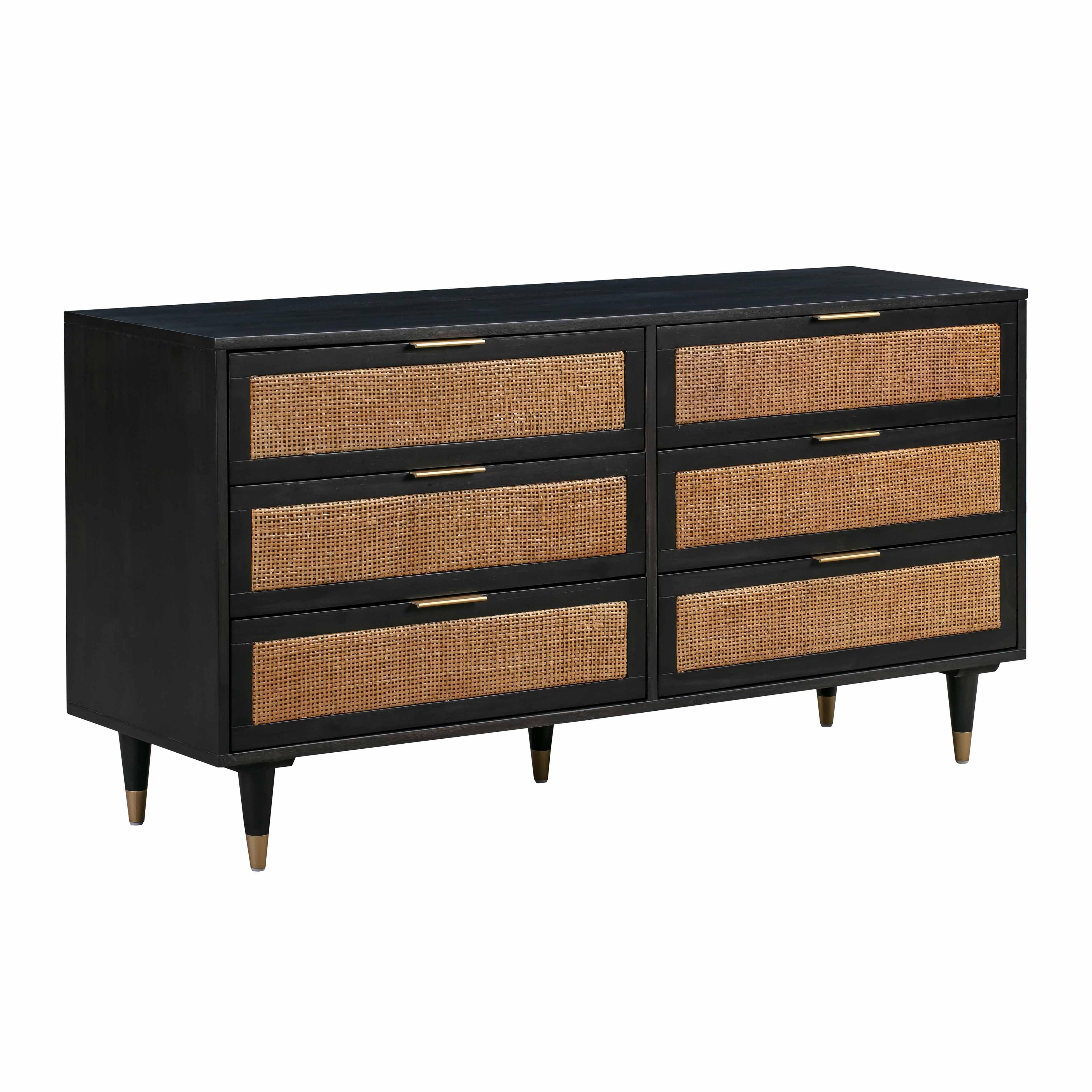 Sierra Noir 6 Drawer Dresser - Frankwebs