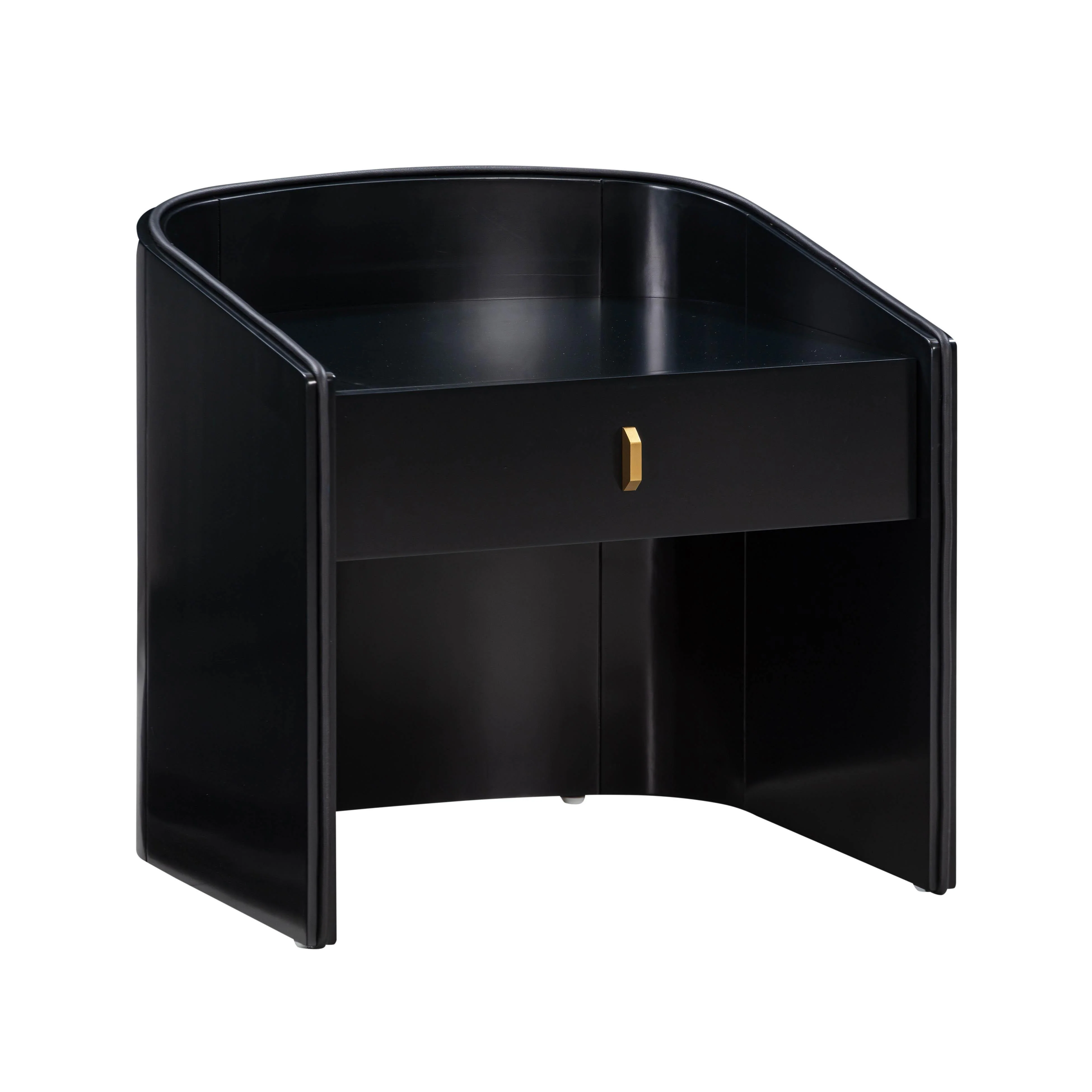 Collins Black Lacquer Nightstand - Frankwebs