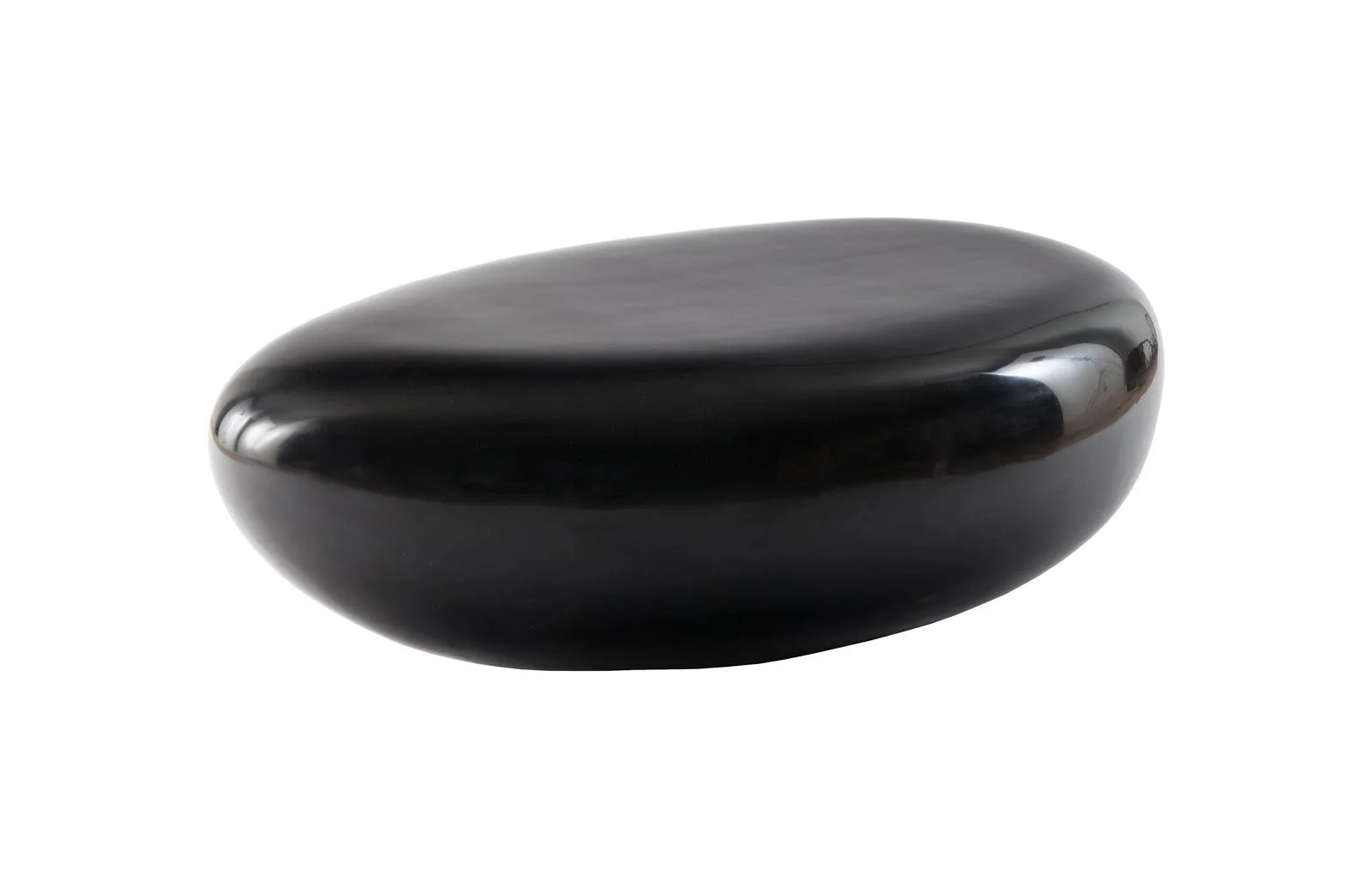 River Stone Coffee Table, Small, Gel Coat Black - Frankwebs