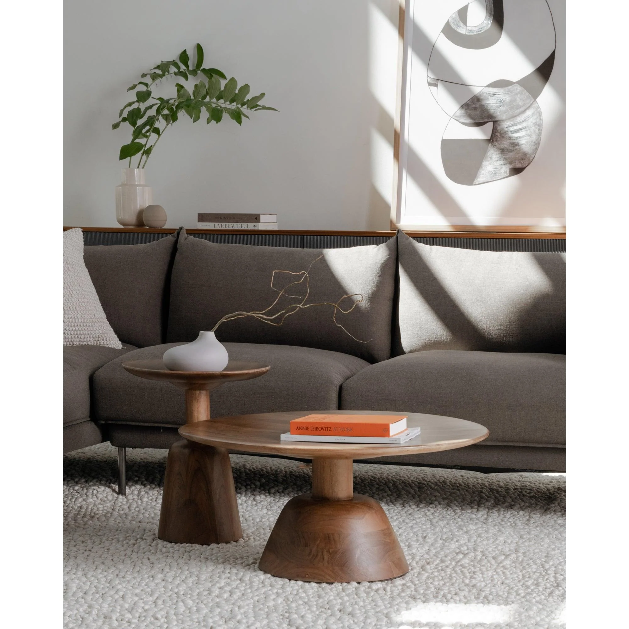 Nels End Table Dark Brown - Frankwebs