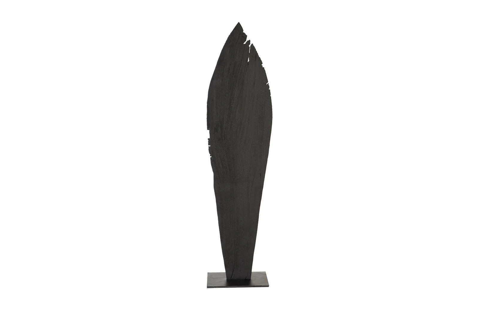 Carved Leaf on Stand, Burnt, LG - Frankwebs