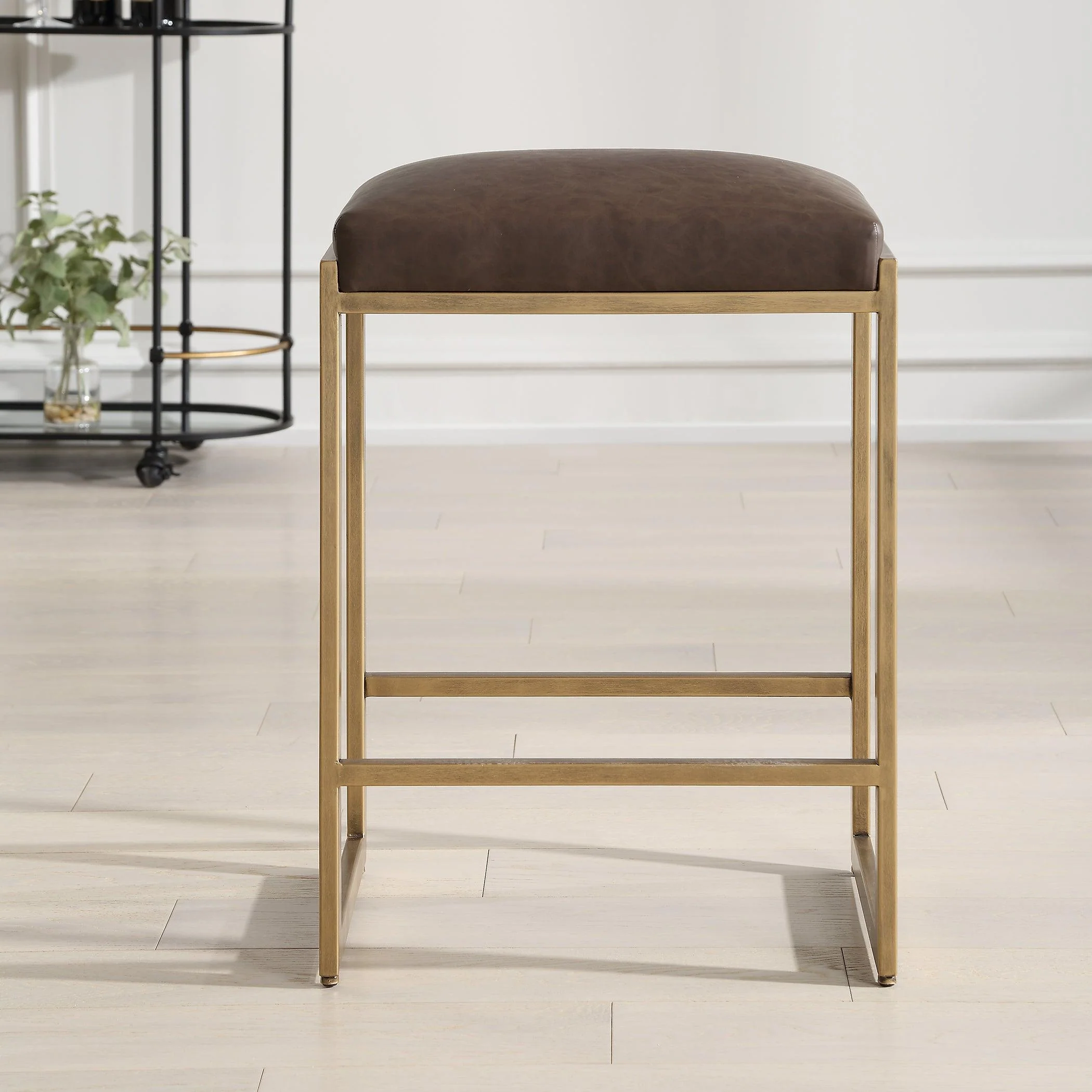 Atticus Gold Counter Stool - Frankwebs