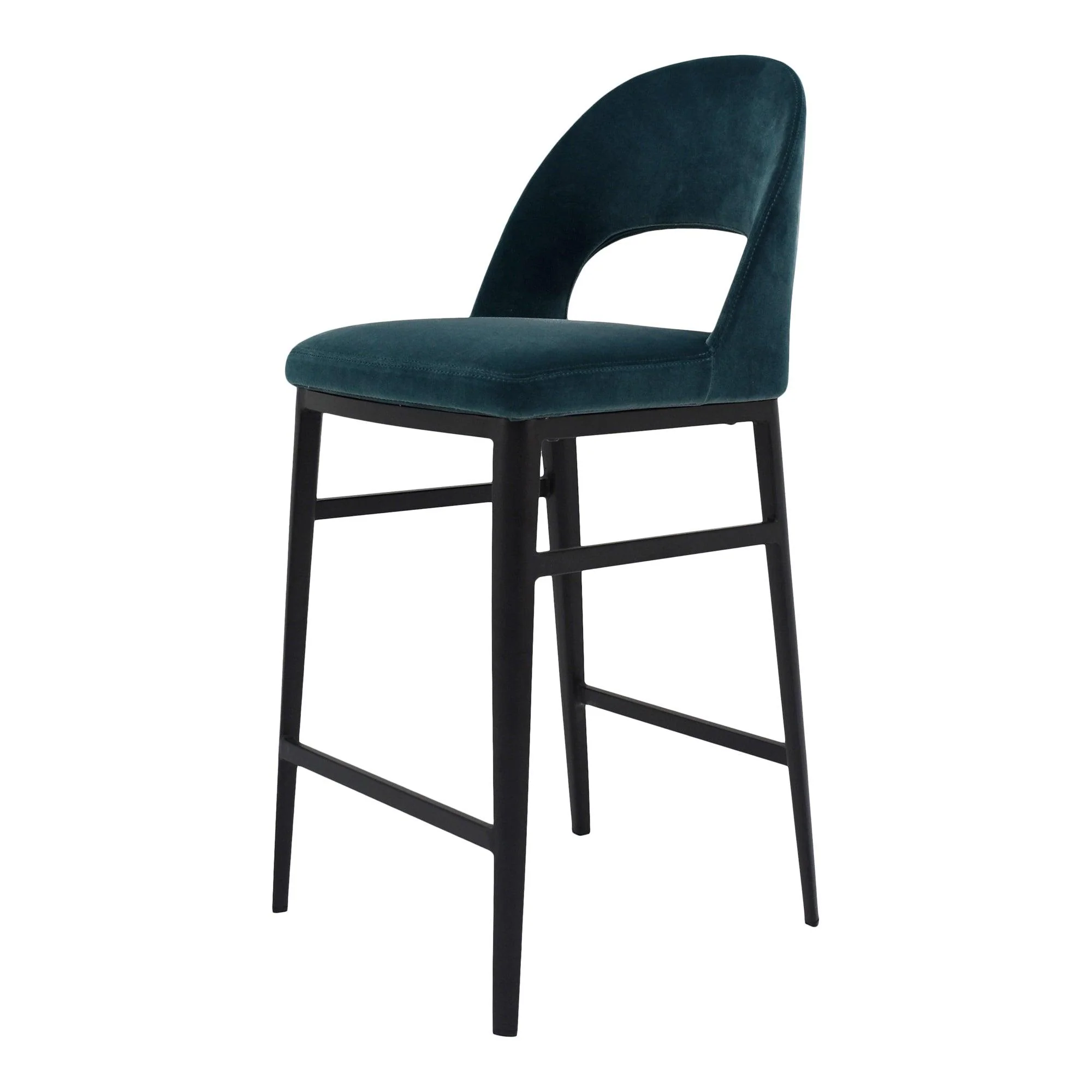 Roger Counter Stool Teal Velvet - Frankwebs