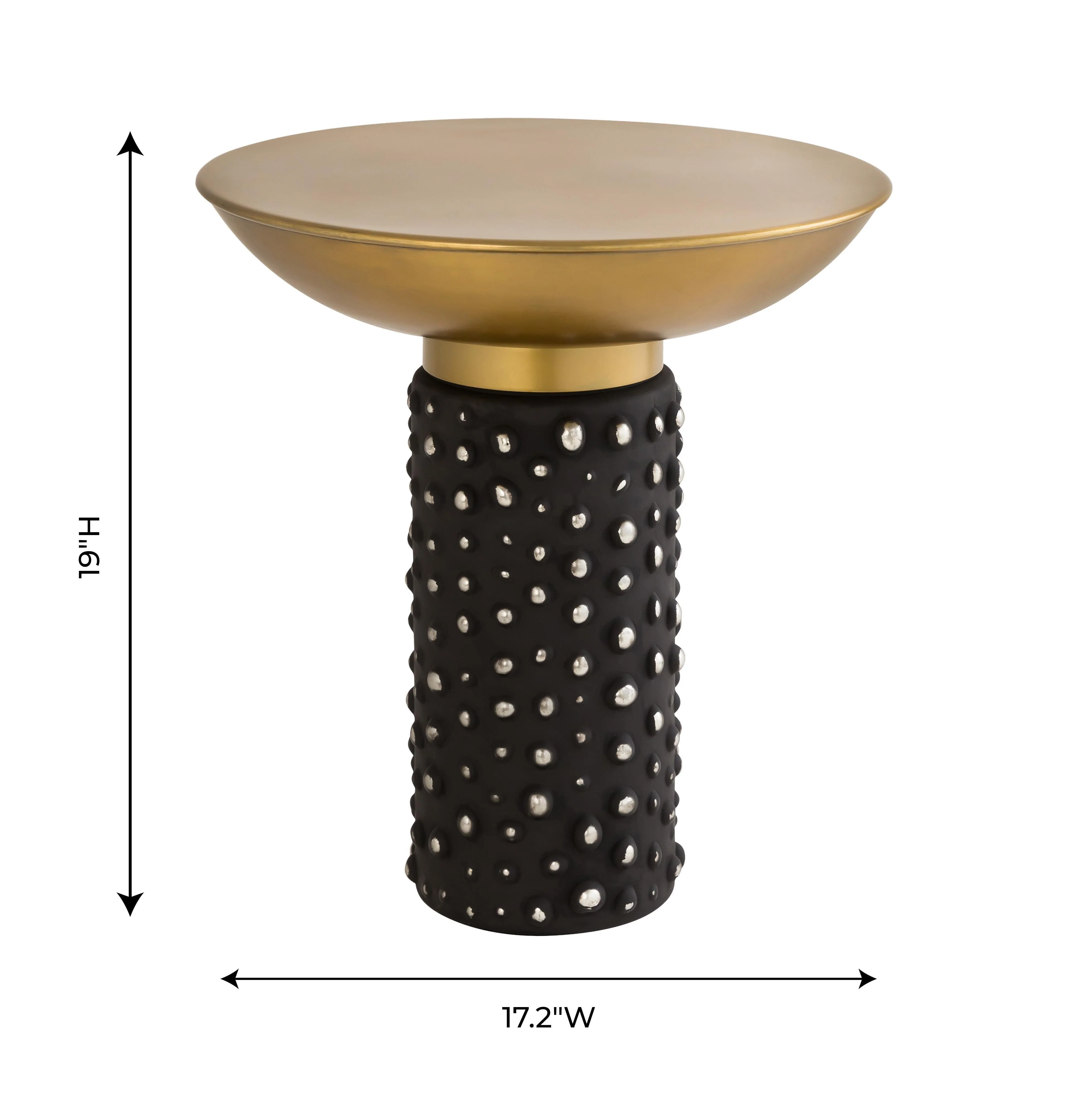 Blaze Glass/Brass Side Table - Frankwebs
