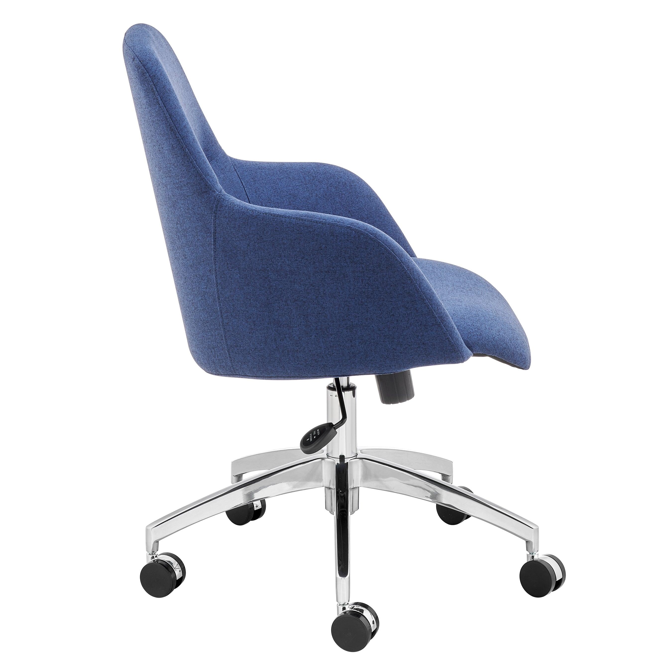 Minna Office Chair Fabric with Polished Aluminum Base - Frankwebs
