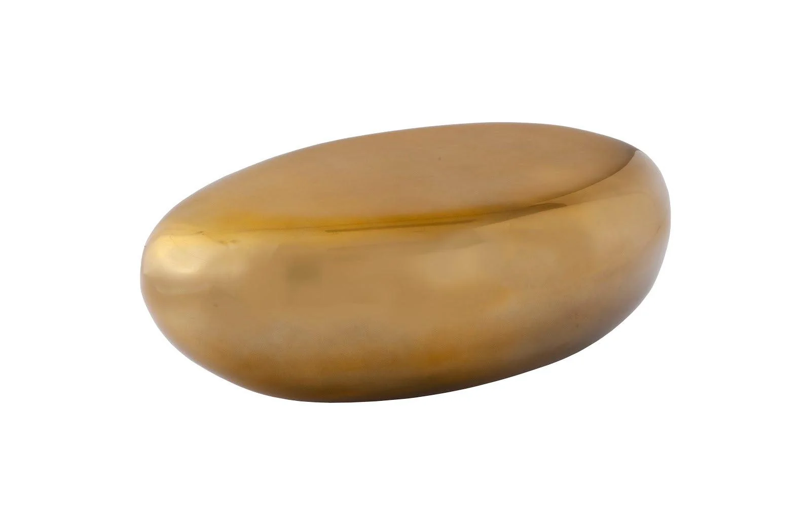 River Stone Coffee Table, Small, Liquid Gold - Frankwebs