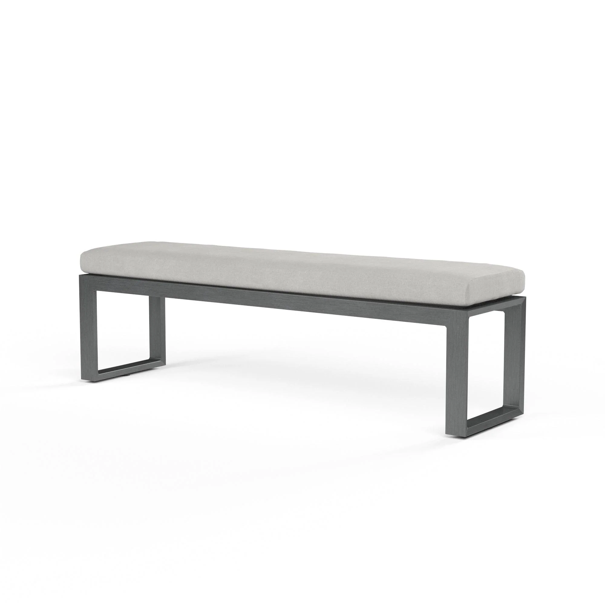 Redondo Dining Bench in Cast Silver, No Welt - Frankwebs