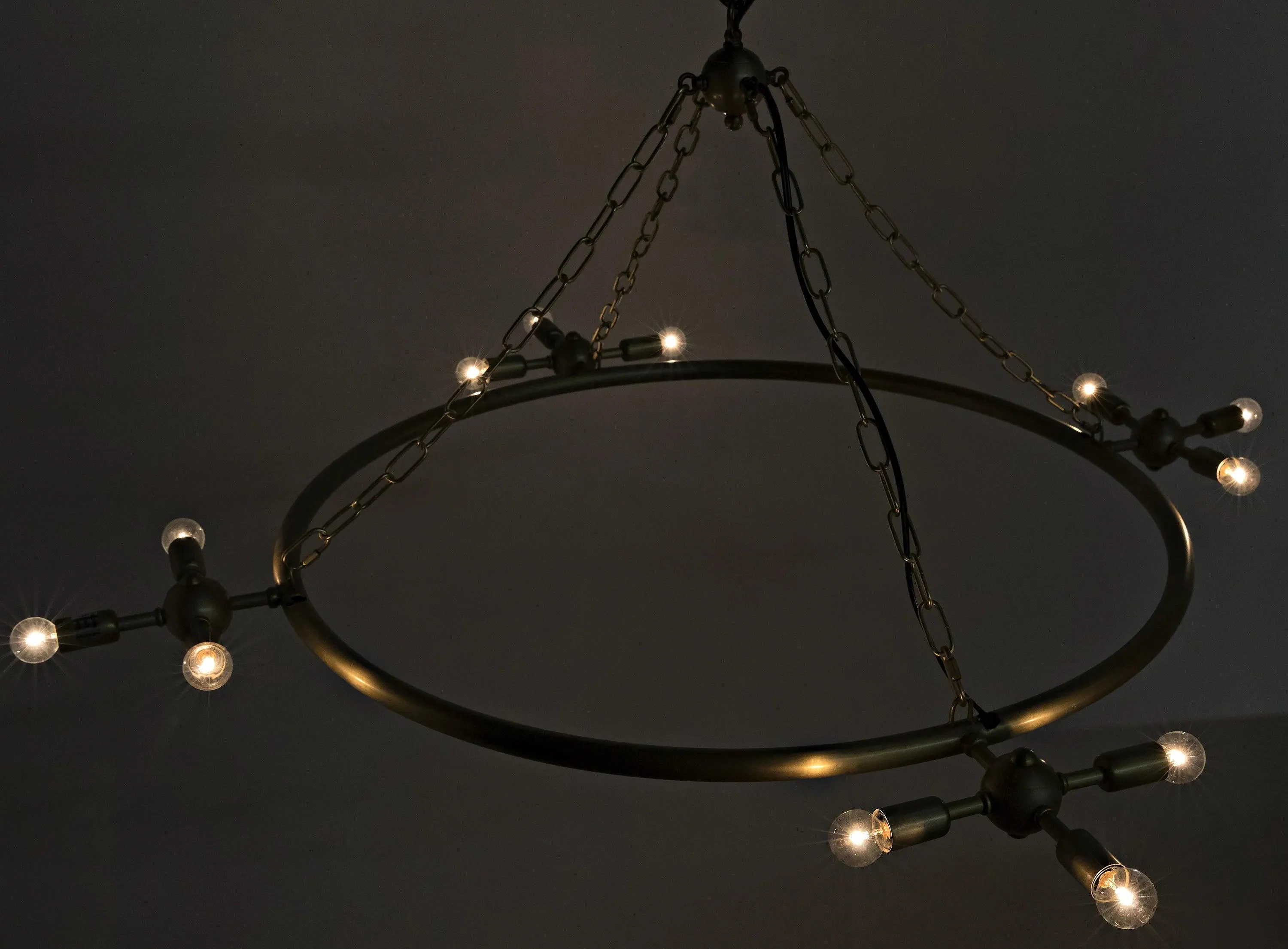 Sasha Chandelier, Metal with Brass Finish - Frankwebs