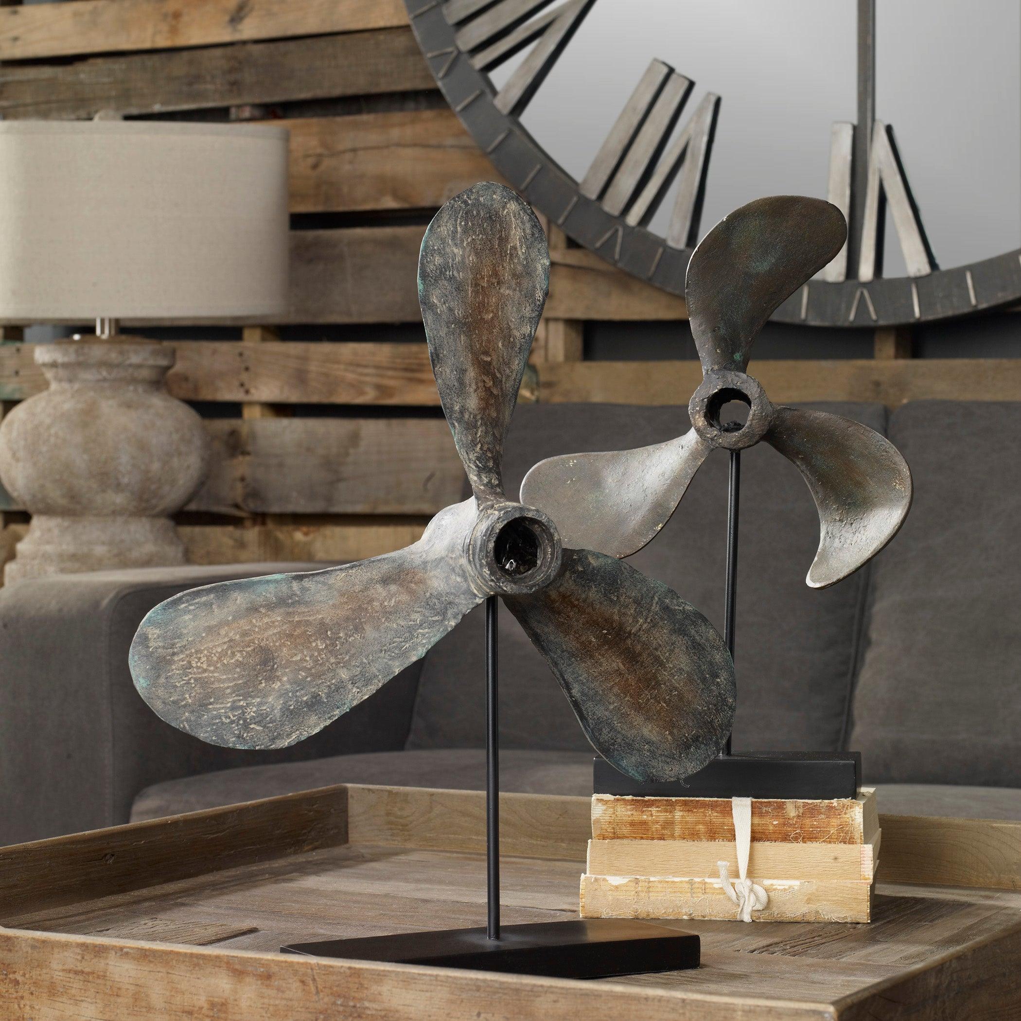 PROPELLERS RUST SCULPTURES, SET OF 2 - Frankwebs