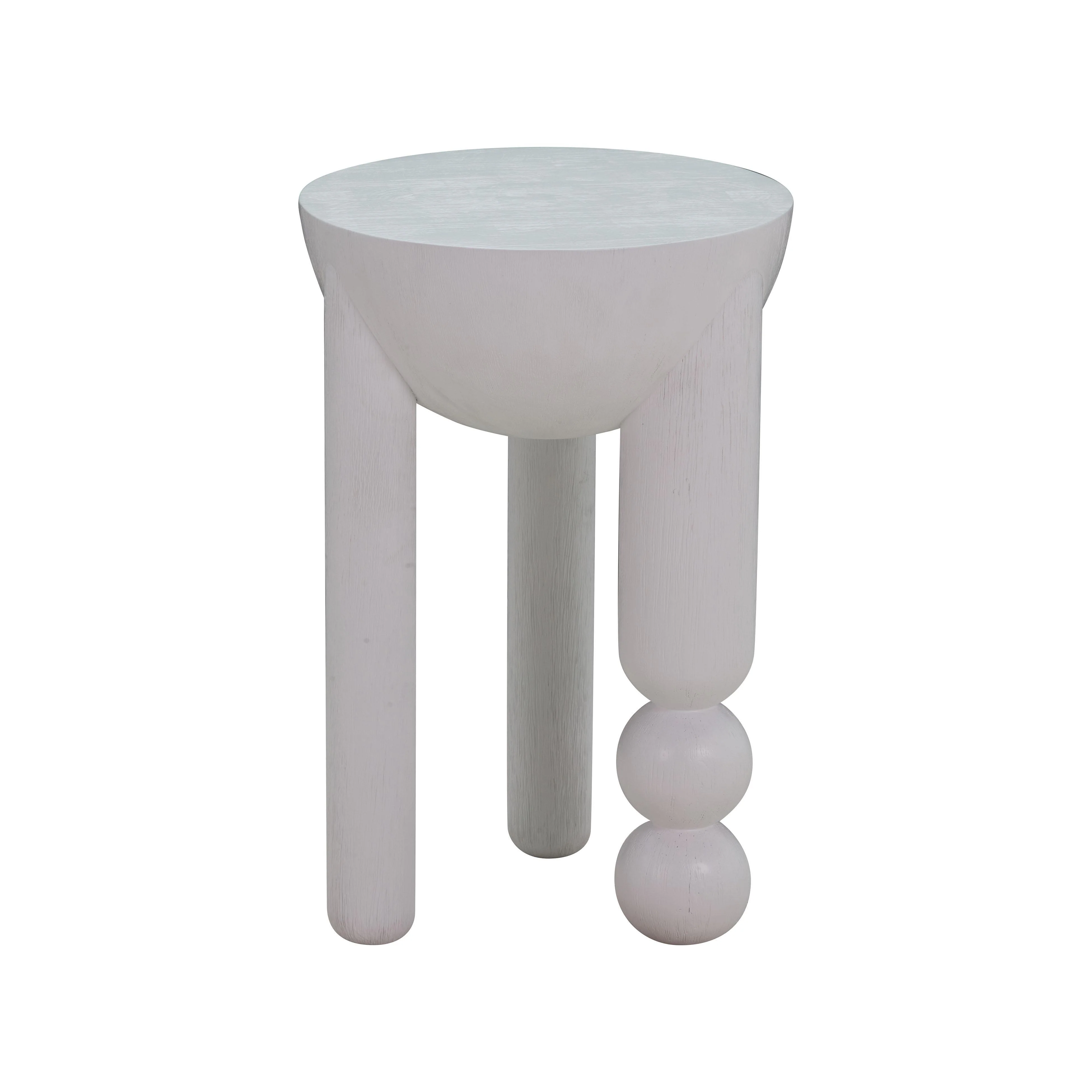 Morse White Wooden Accent Table - Frankwebs