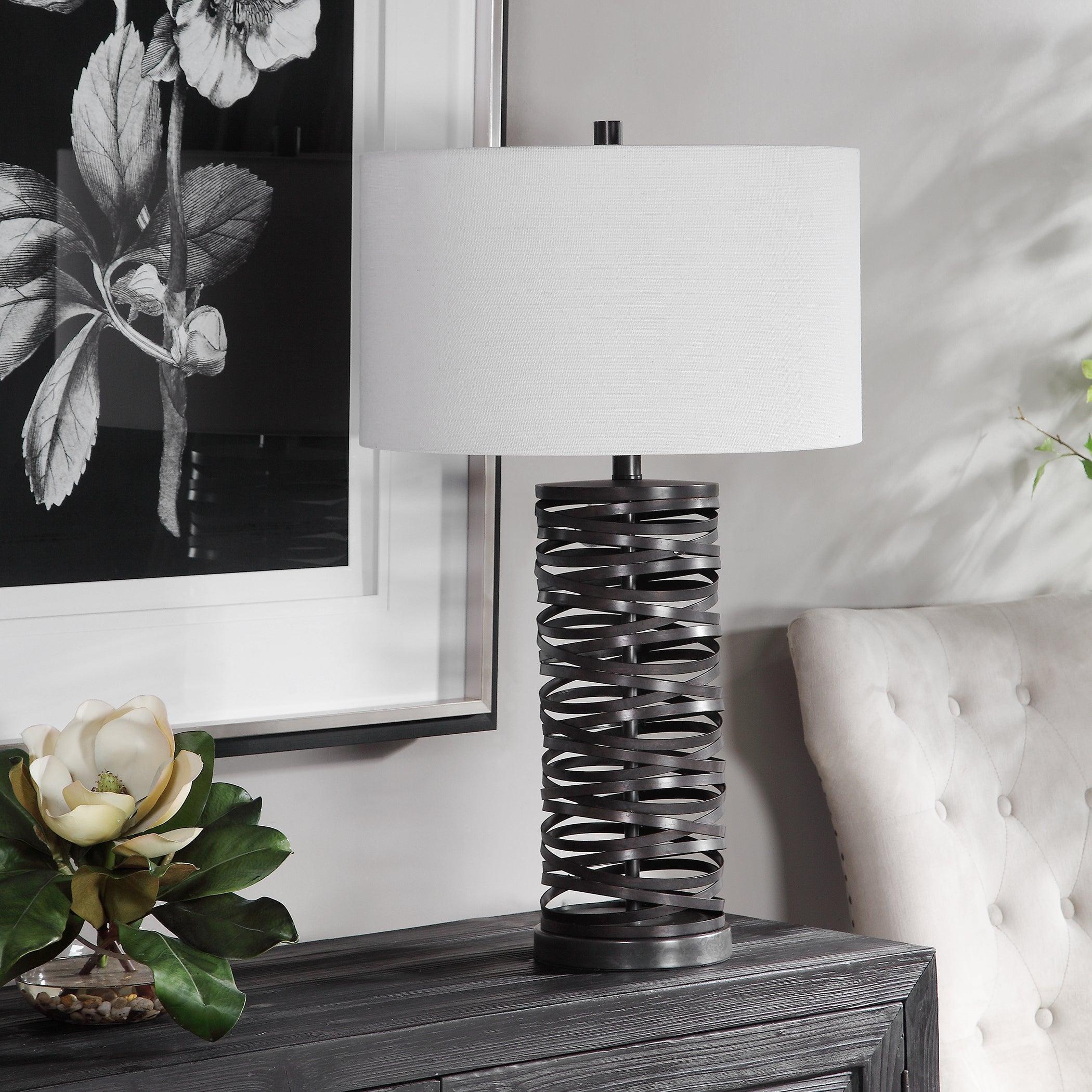 ALITA RUST BLACK TABLE LAMP - Frankwebs