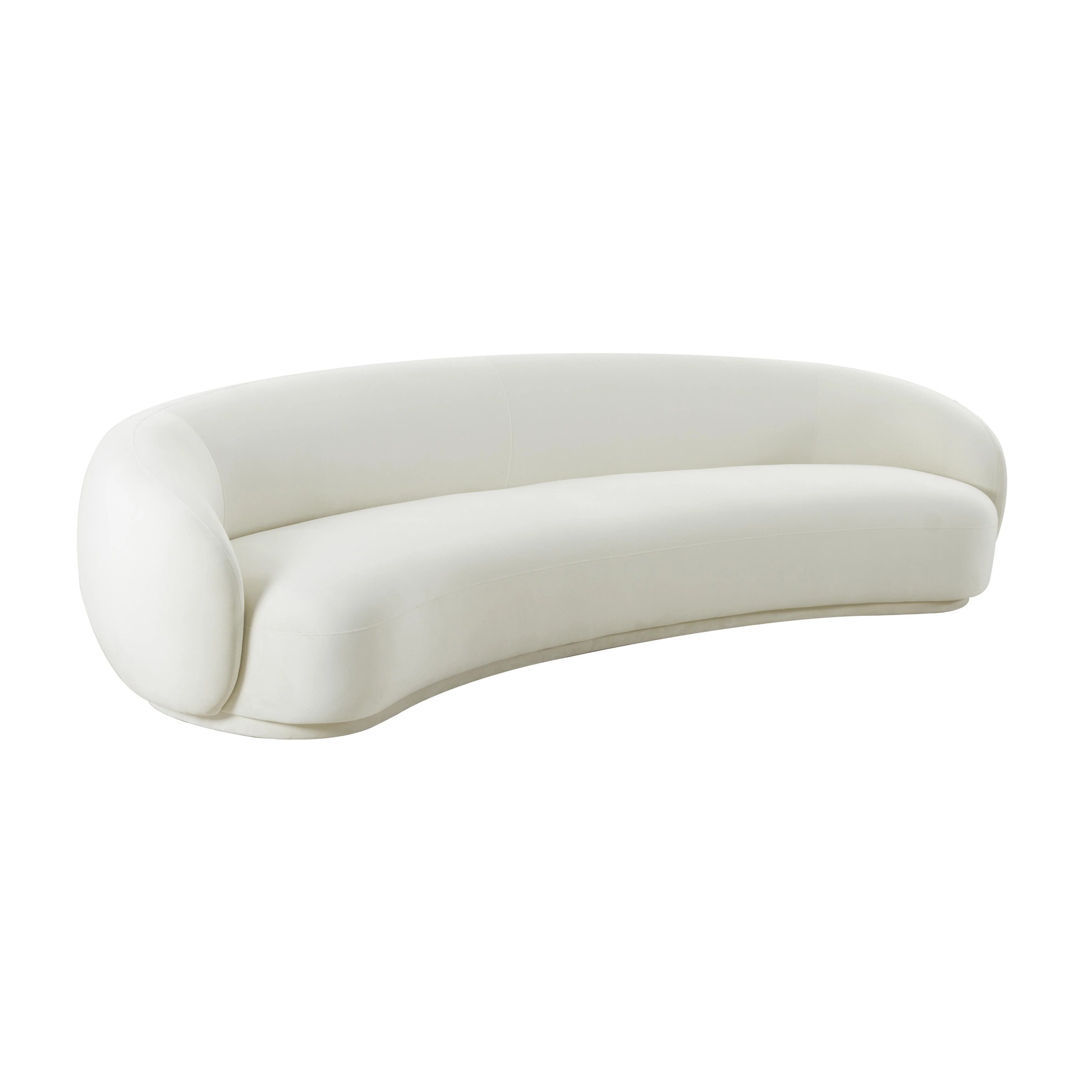 Kendall Cream Velvet 120 Inch Sofa - Frankwebs