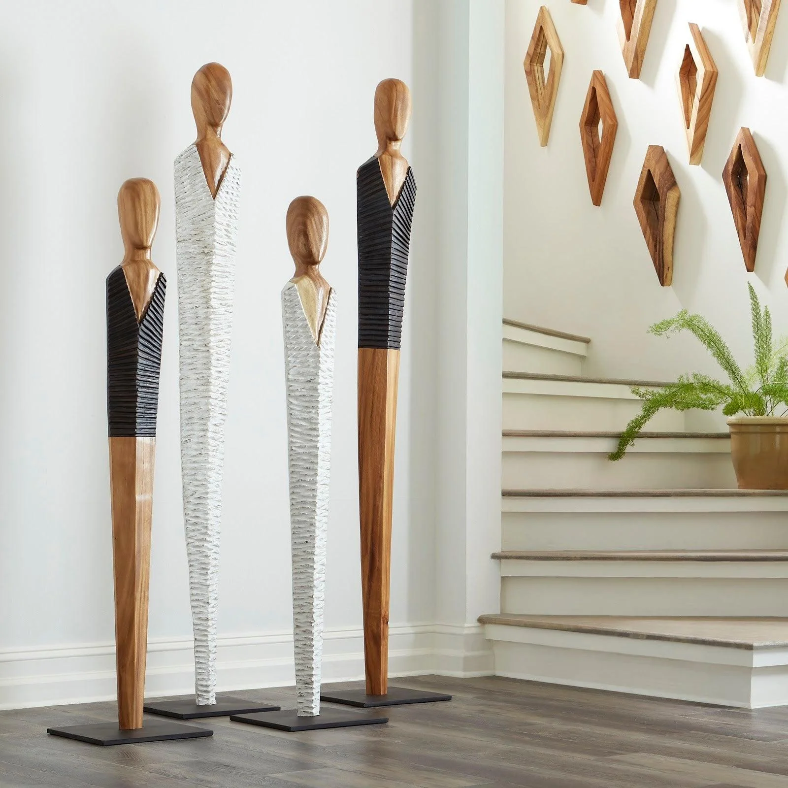 Vested Male Sculpture, Small, Chamcha, Natural, Black, Copper - Frankwebs